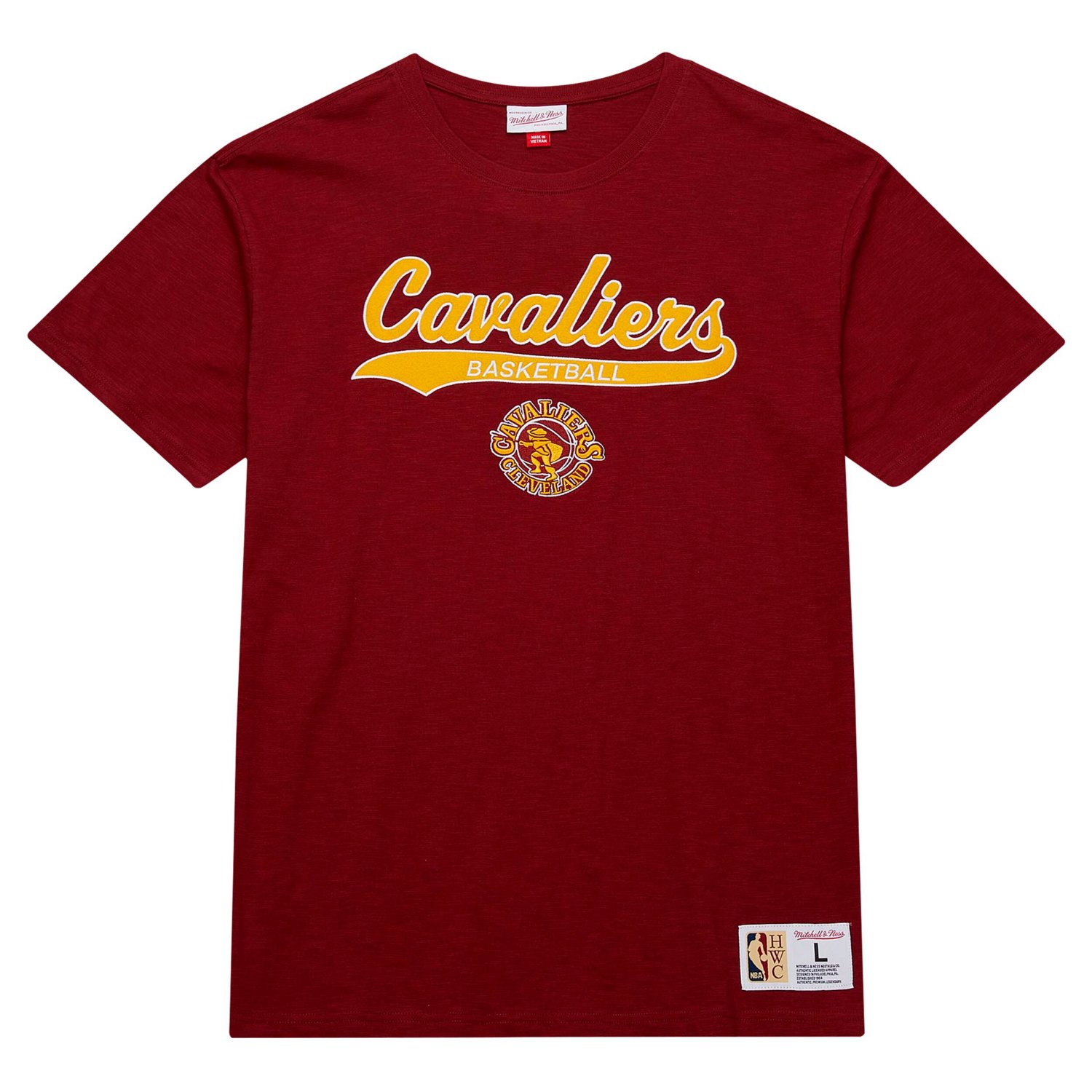 Mitchell  Ness Cleveland Cavaliers Hardwood Classics Felt Applique Slub T-Shirt                                                  - view number 2