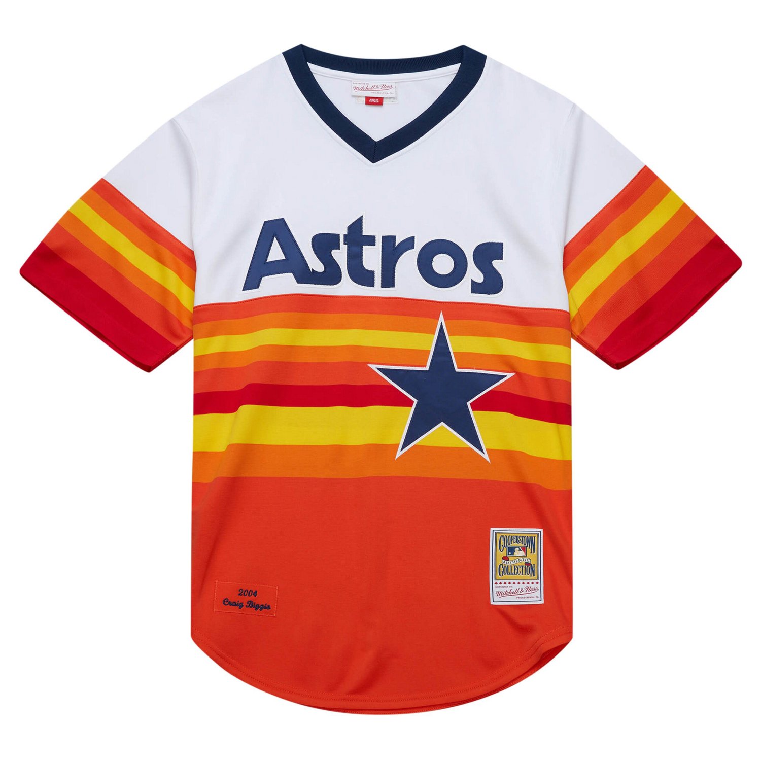 Mitchell  Ness Craig Biggio Houston Astros 2004 Cooperstown Collection Authentic Throwback Jersey - view number 2