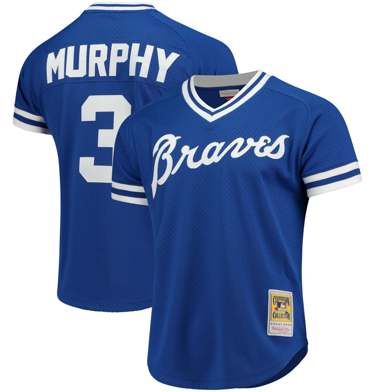 Mitchell  Ness Dale Murphy Atlanta Braves Cooperstown Mesh Batting Practice Jersey                                               - view number 1