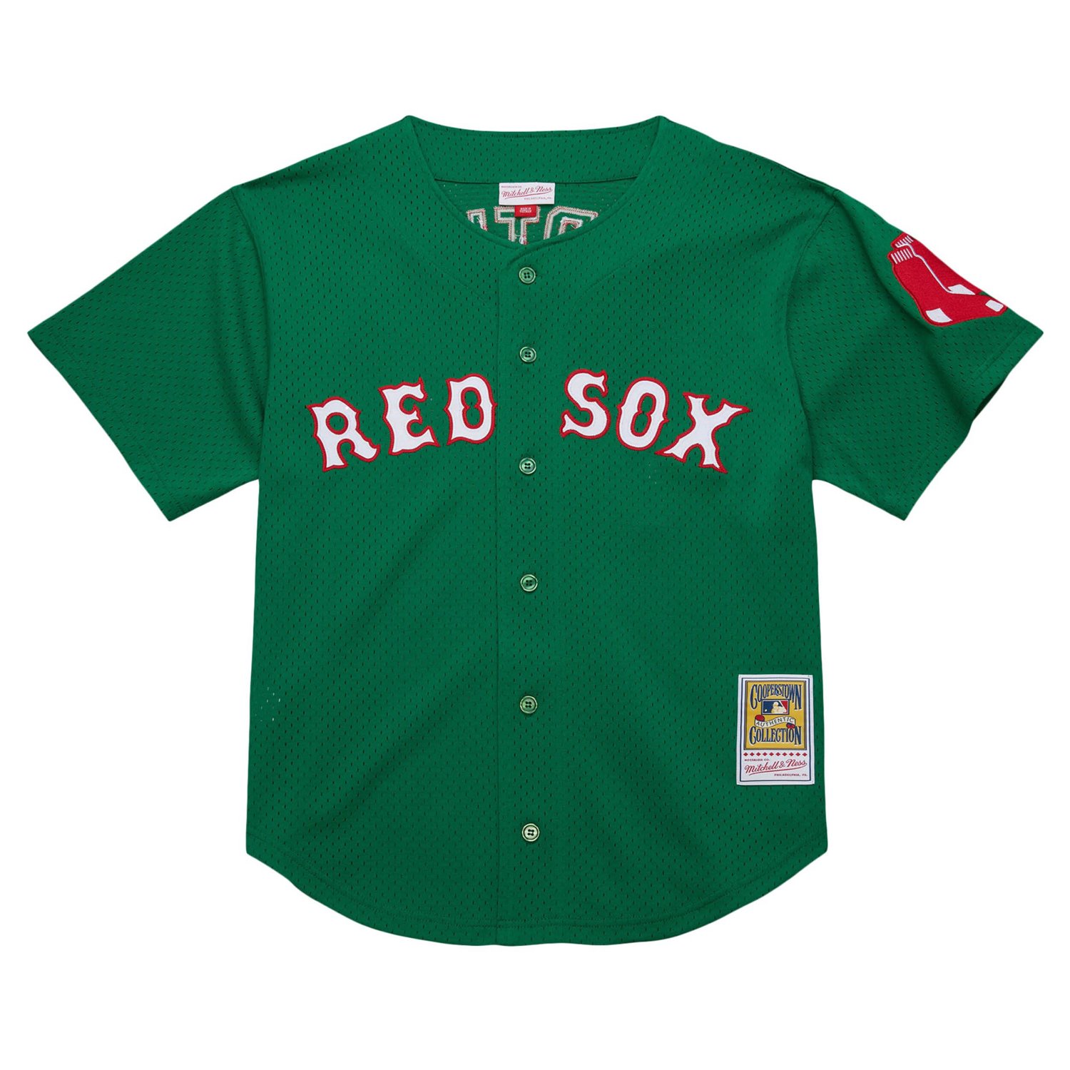 Mitchell  Ness David Ortiz Kelly Boston Red Sox Cooperstown Collection Mesh Batting Practice Jersey                              - view number 2