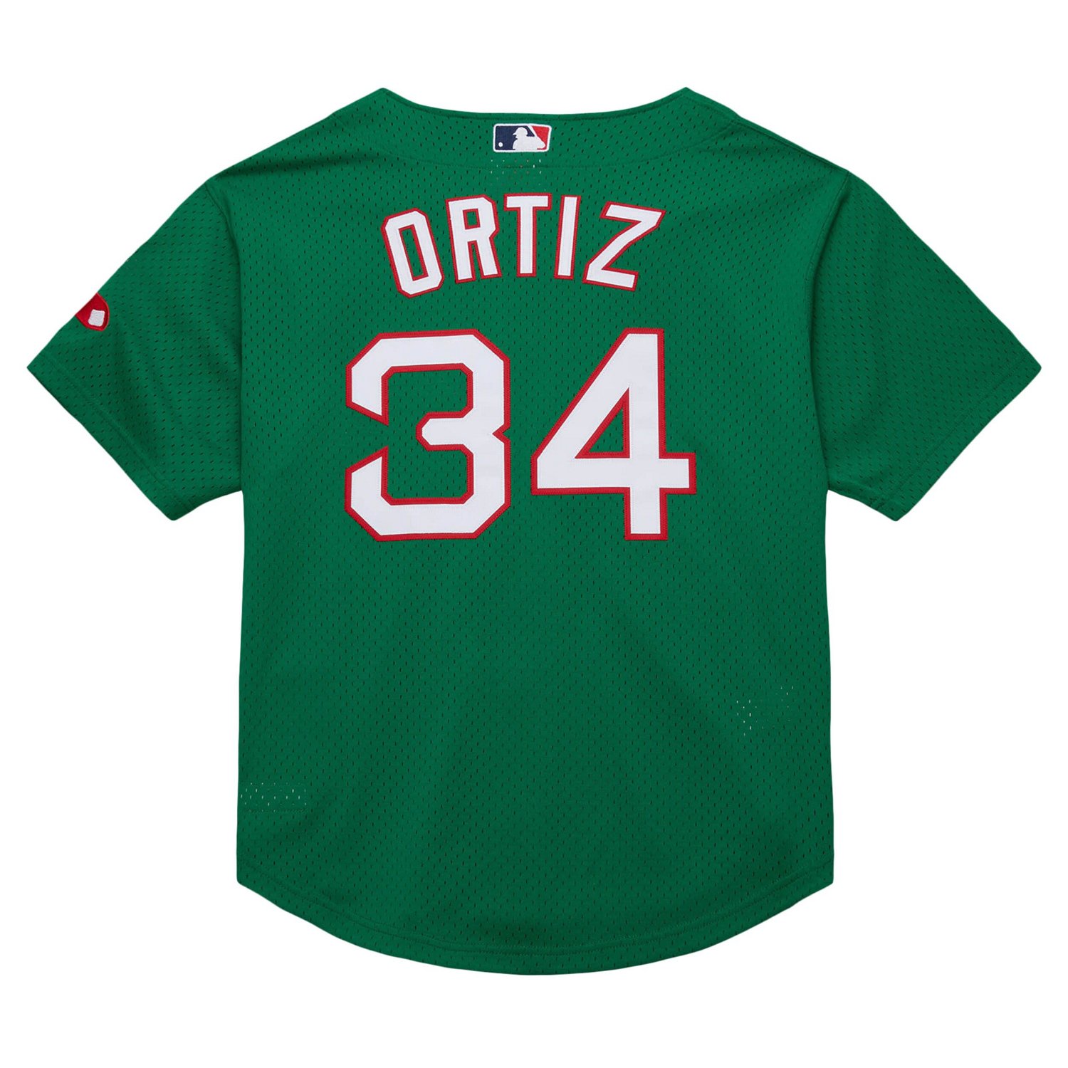 Mitchell  Ness David Ortiz Kelly Boston Red Sox Cooperstown Collection Mesh Batting Practice Jersey                              - view number 3
