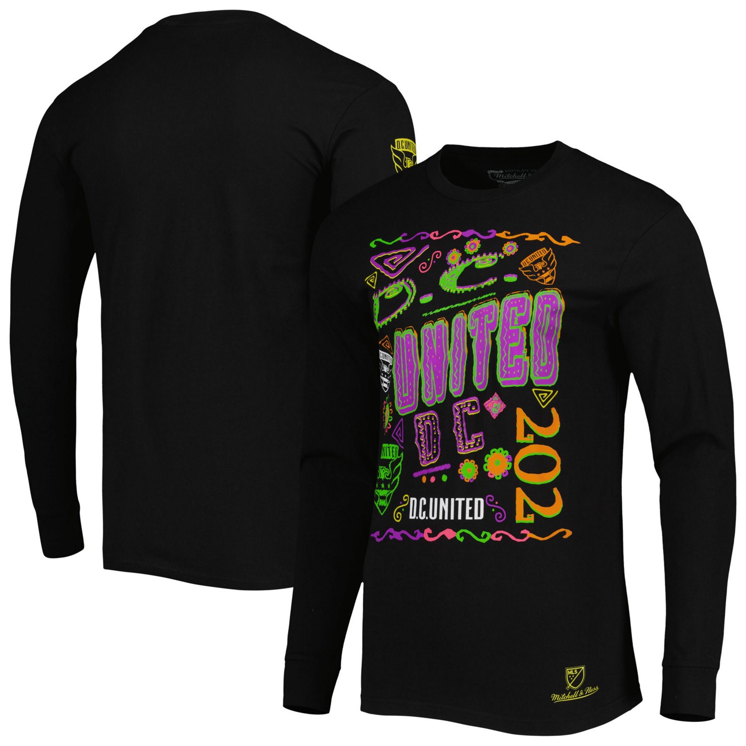 Mitchell  Ness DC United Papel Picado Long Sleeve T-Shirt                                                                        - view number 1