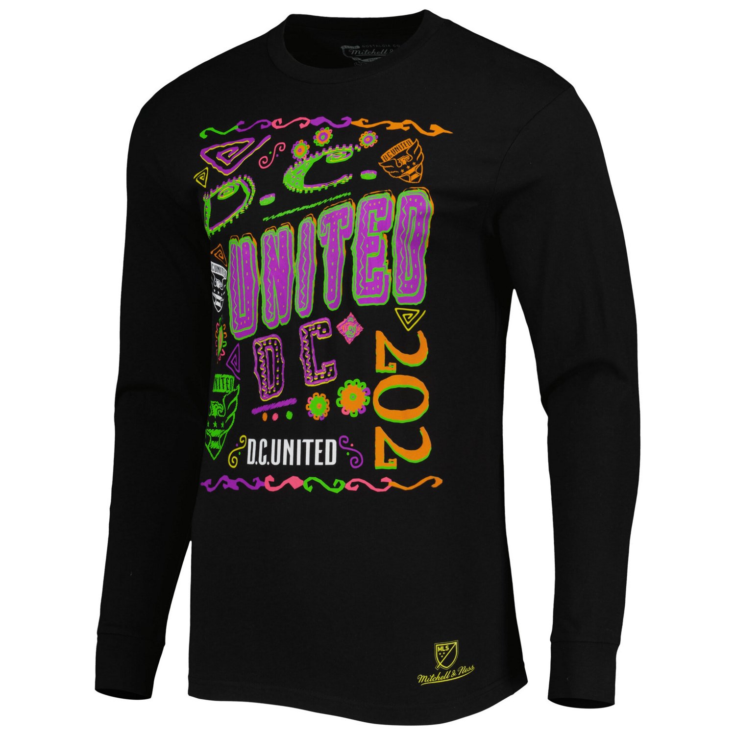 Mitchell  Ness DC United Papel Picado Long Sleeve T-Shirt                                                                        - view number 2
