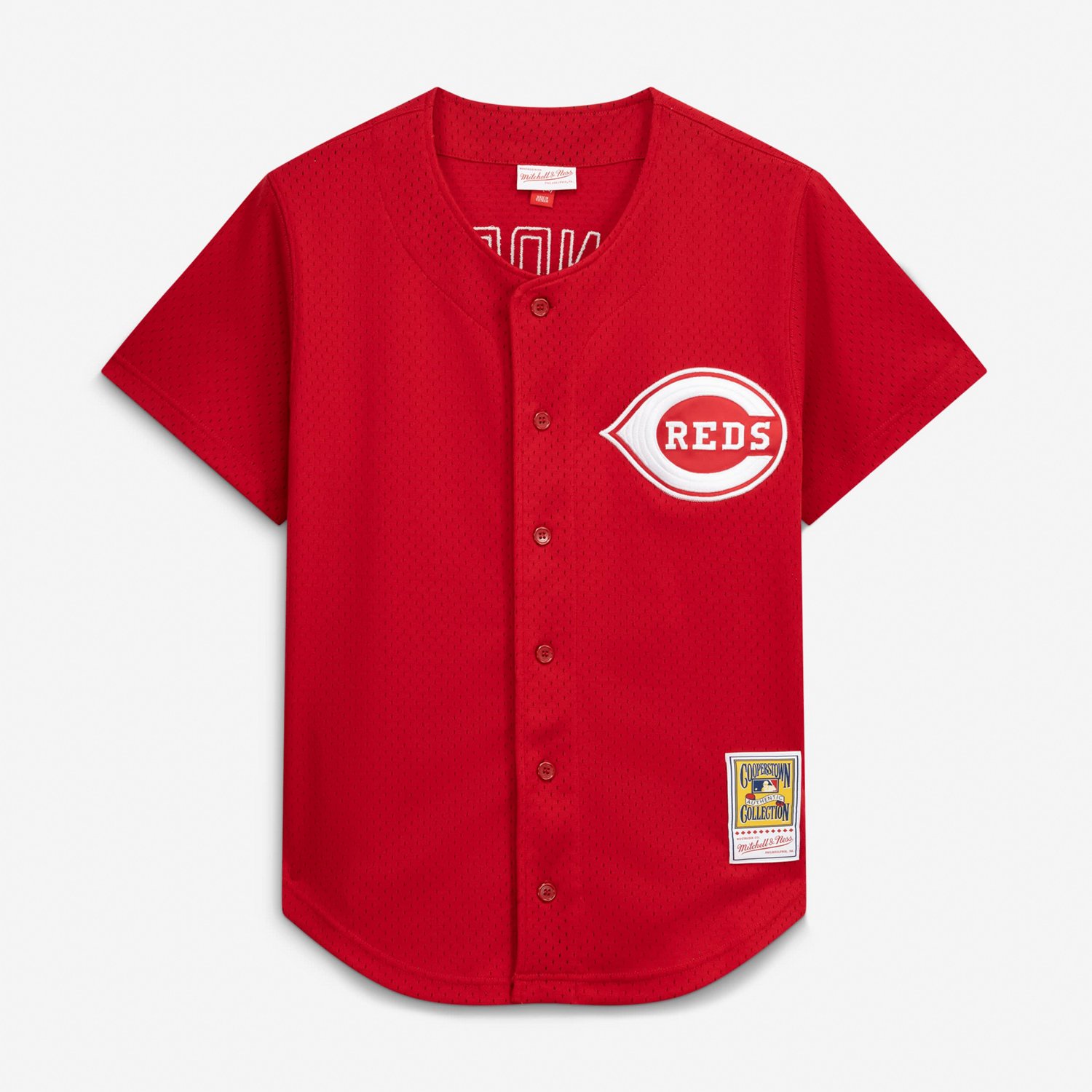 Mitchell  Ness Deion Sanders Cincinnati s Cooperstown Mesh Batting Practice Button-Up Jersey