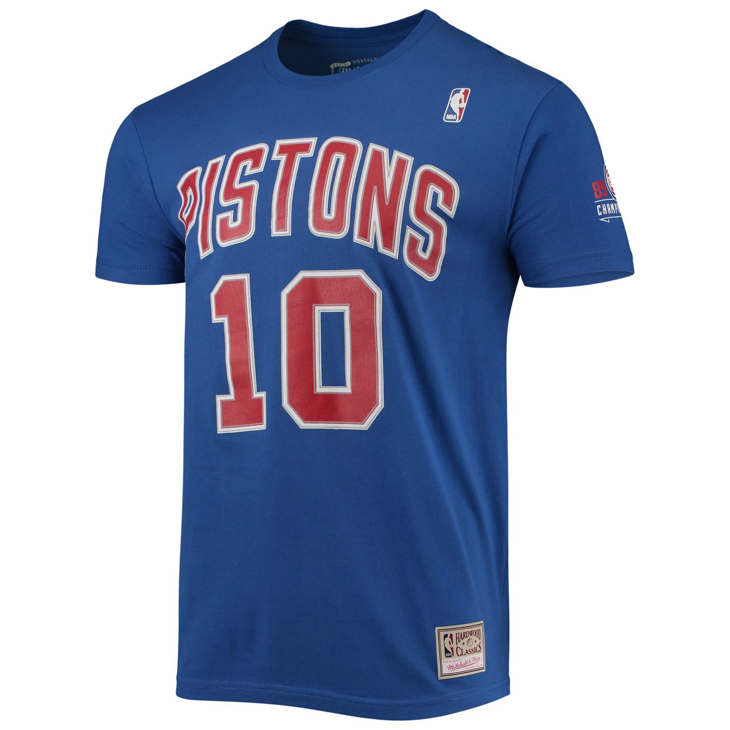 Mitchell  Ness Dennis Rodman Detroit Pistons Hardwood Classics Stitch Name  Number T-Shirt - view number 2