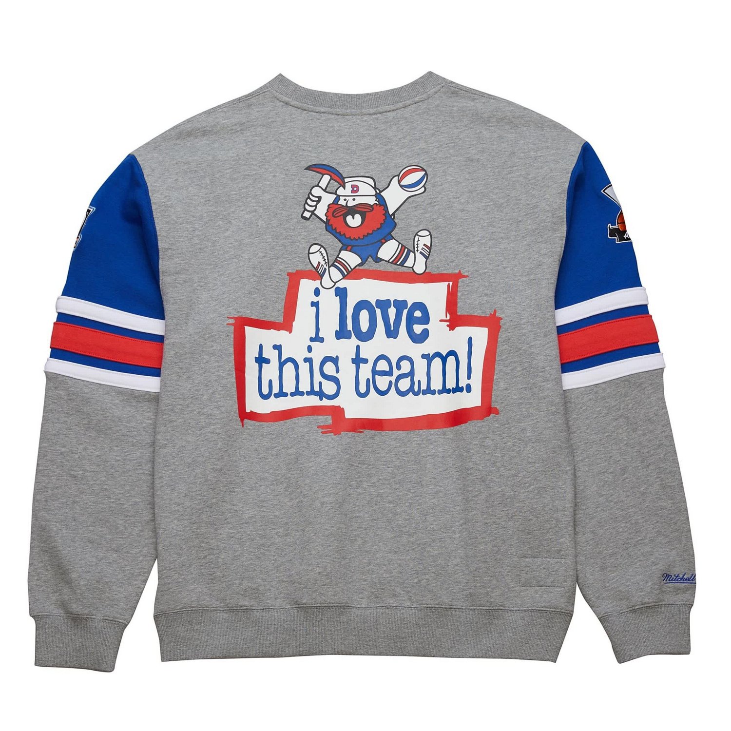 Mitchell  Ness Denver Nuggets Hardwood Classics All Over 40 Pullover Sweatshirt