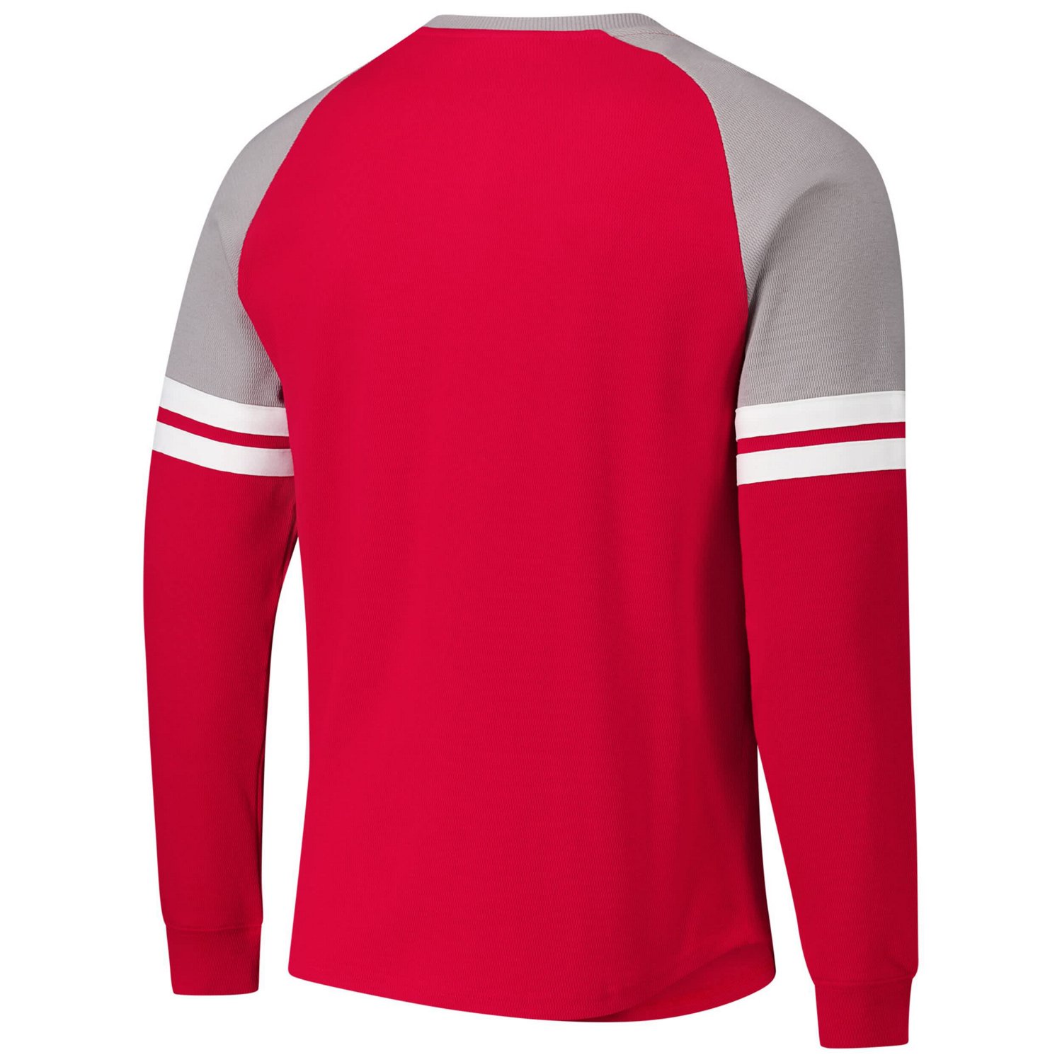 Mitchell  Ness Detroit Wings Thermal Henley Long Sleeve T-Shirt