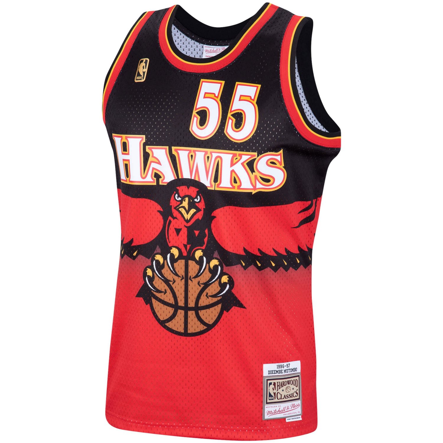 Mitchell  Ness Dikembe Mutombo Atlanta Hawks Hardwood Classics Swingman Jersey - view number 2
