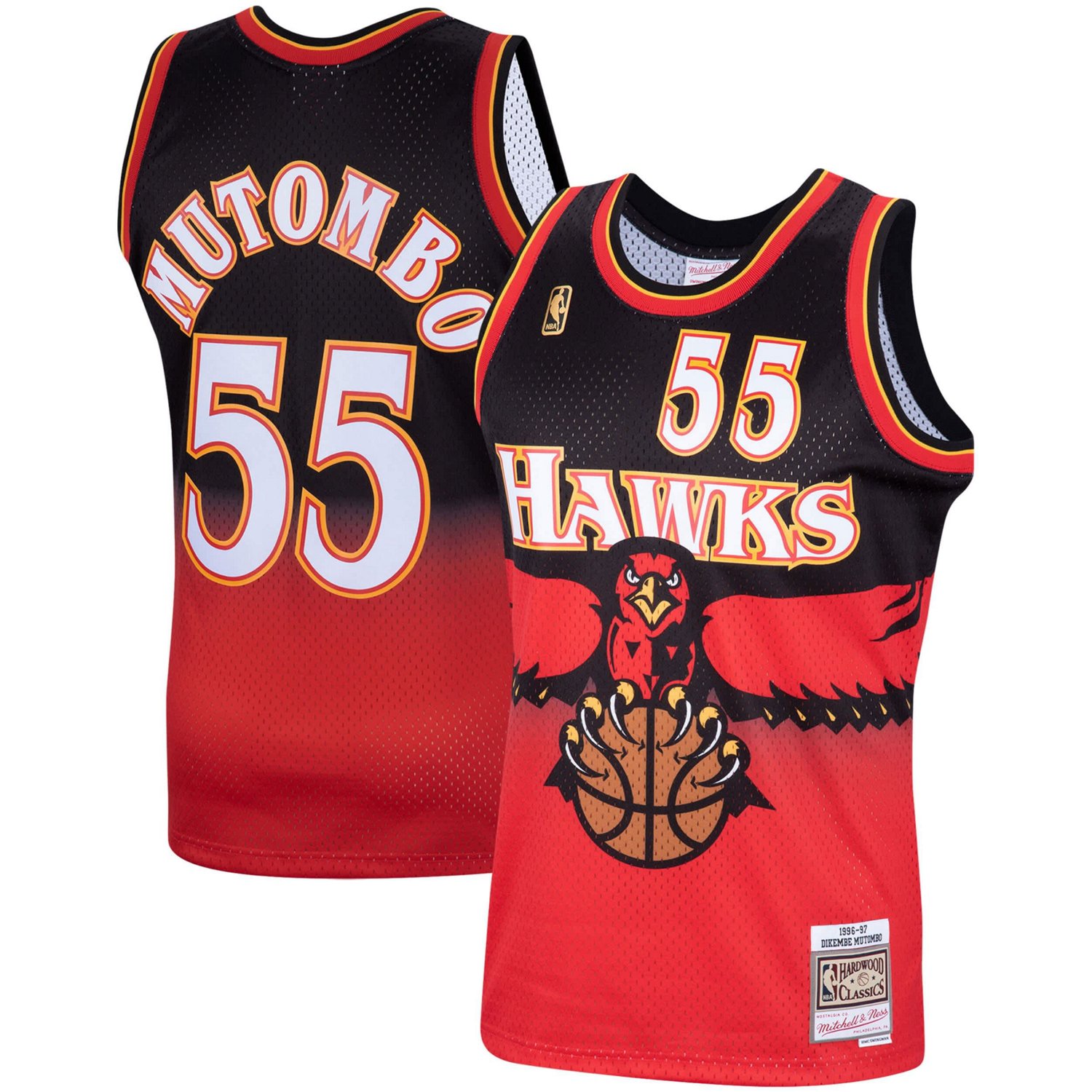Mitchell  Ness Dikembe Mutombo Atlanta Hawks Hardwood Classics Swingman Jersey