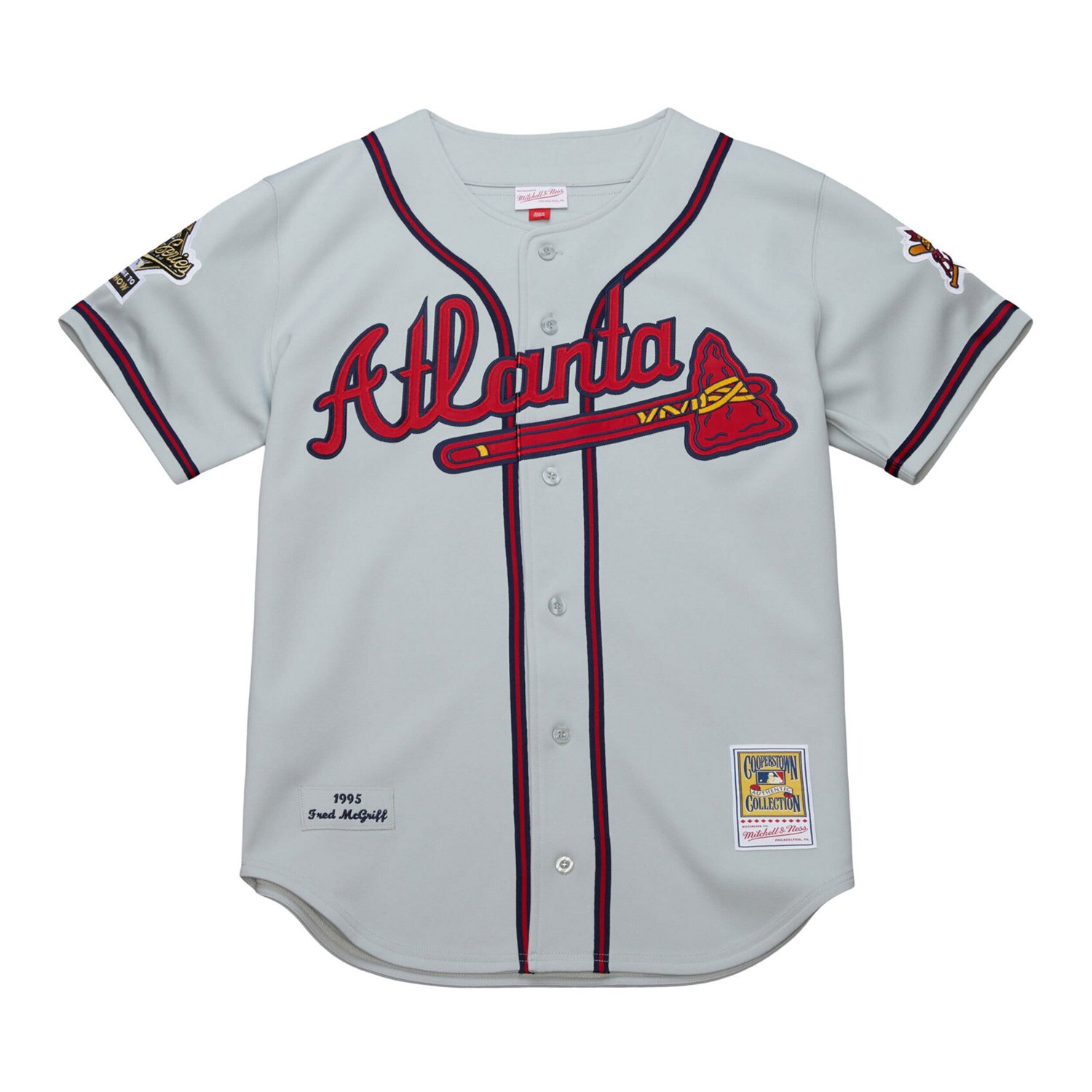Mitchell  Ness Fred McGriff Atlanta Braves 1995 Throwback Authentic Jersey - view number 2