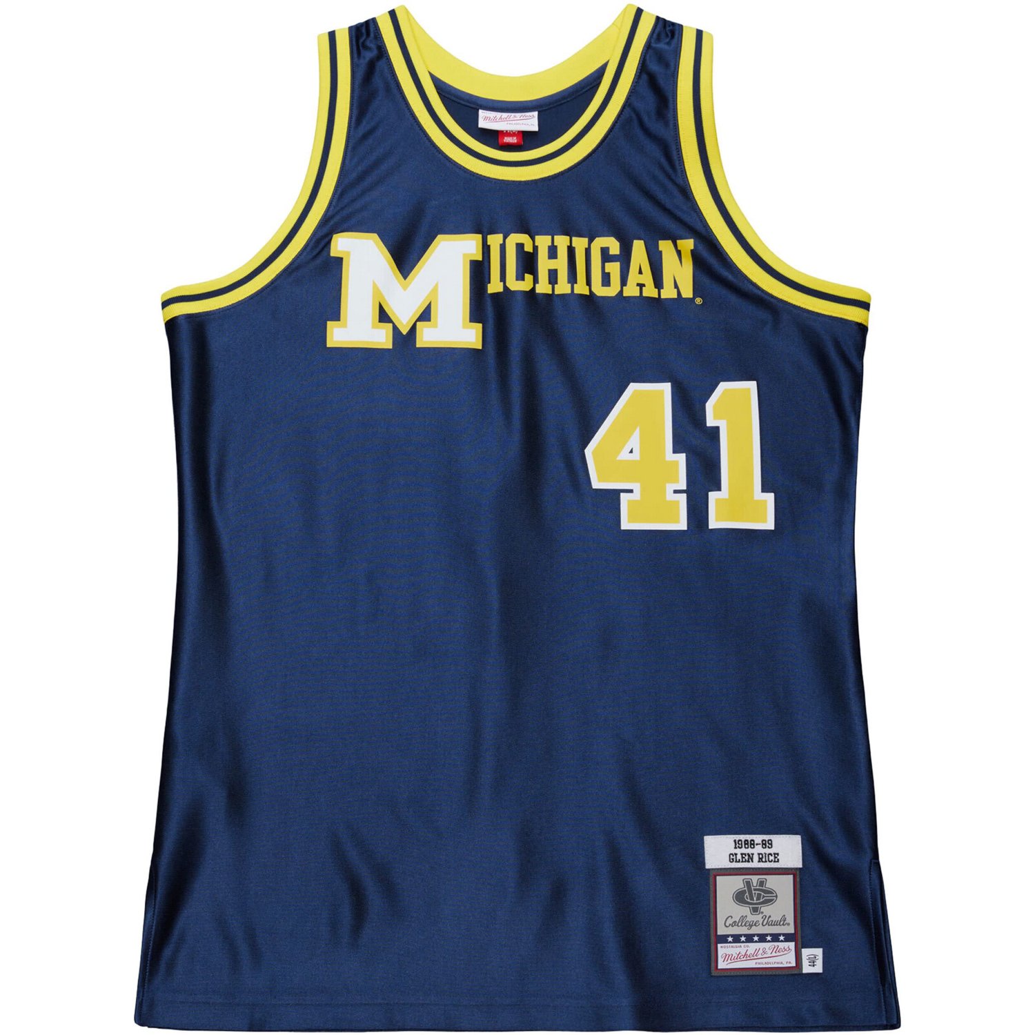 Mitchell  Ness Glen Rice Michigan Wolverines 1988 89 Authentic Jersey - view number 2