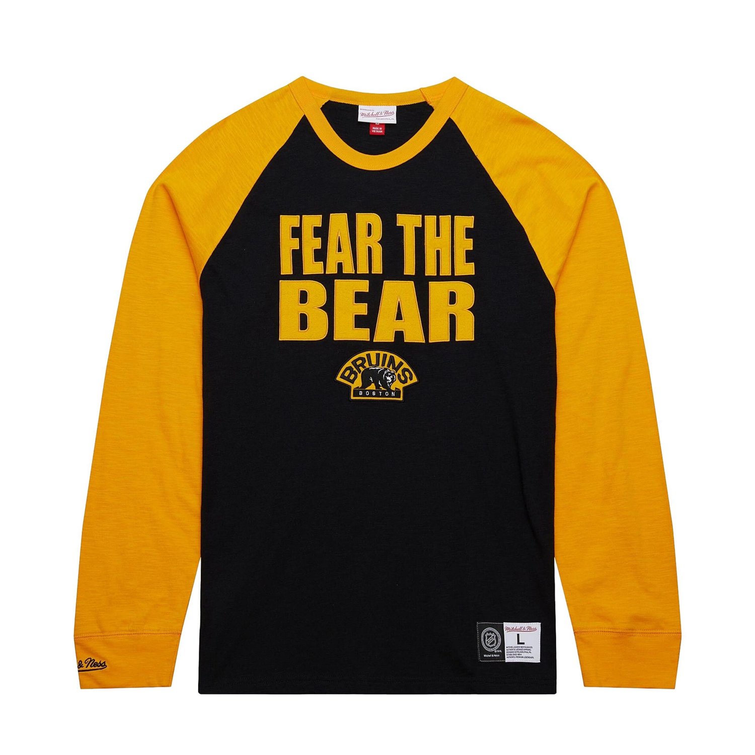Mitchell  Ness Gold Boston Bruins Legendary Slub Raglan Long Sleeve T-Shirt