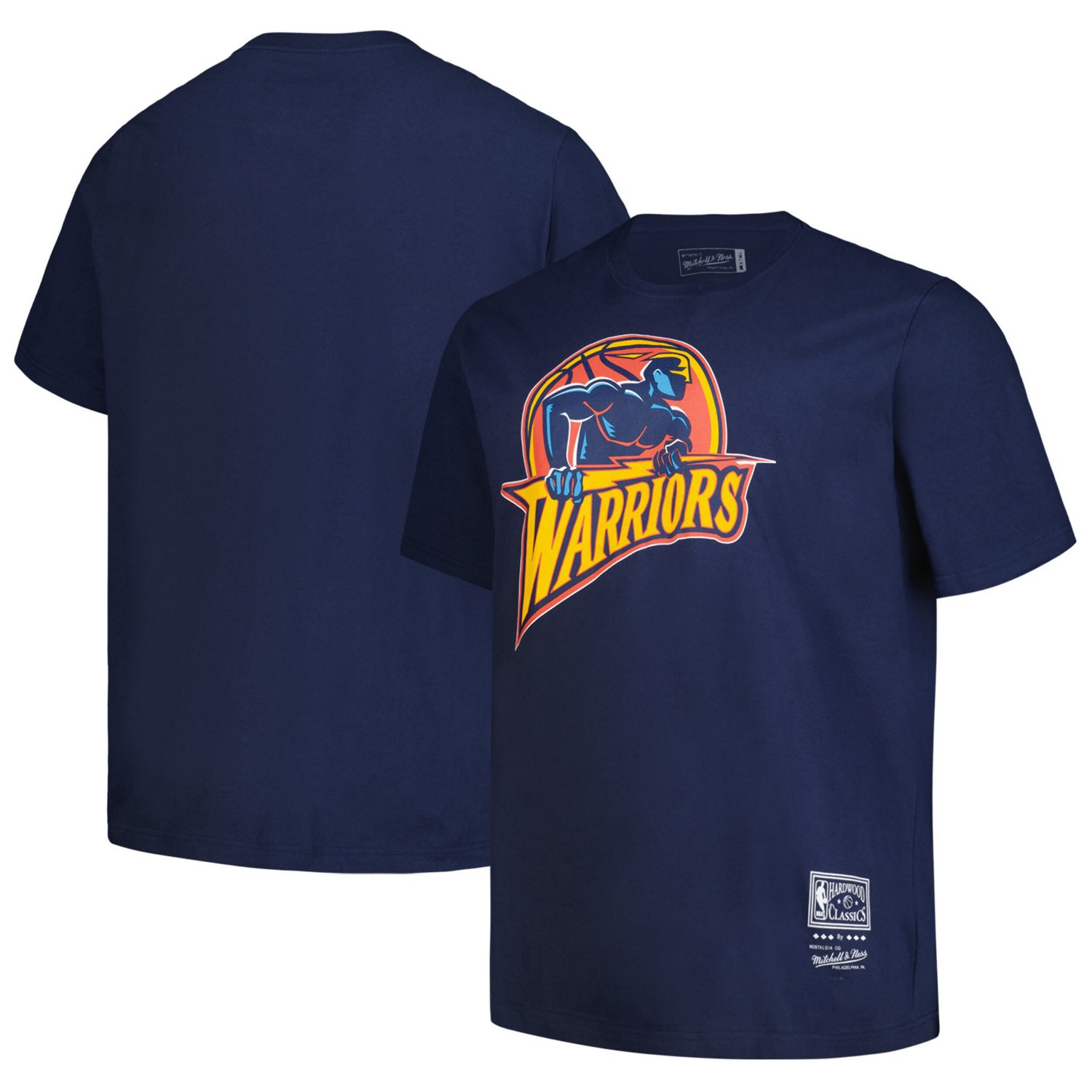 Mitchell  Ness Golden State Warriors Big  Tall Hardwood Classics Vintage Logo T-Shirt