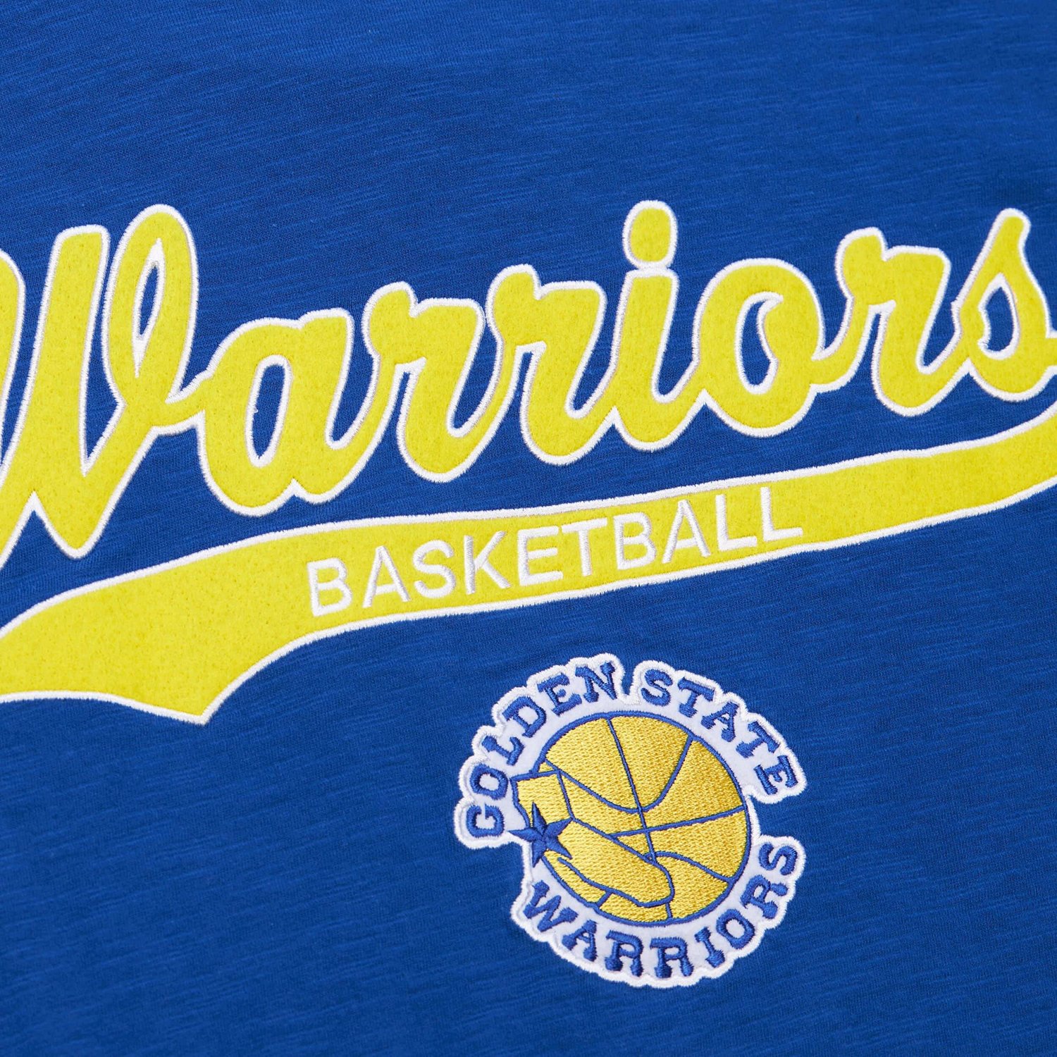 Mitchell  Ness Golden State Warriors Hardwood Classics Felt Applique Slub T-Shirt - view number 4