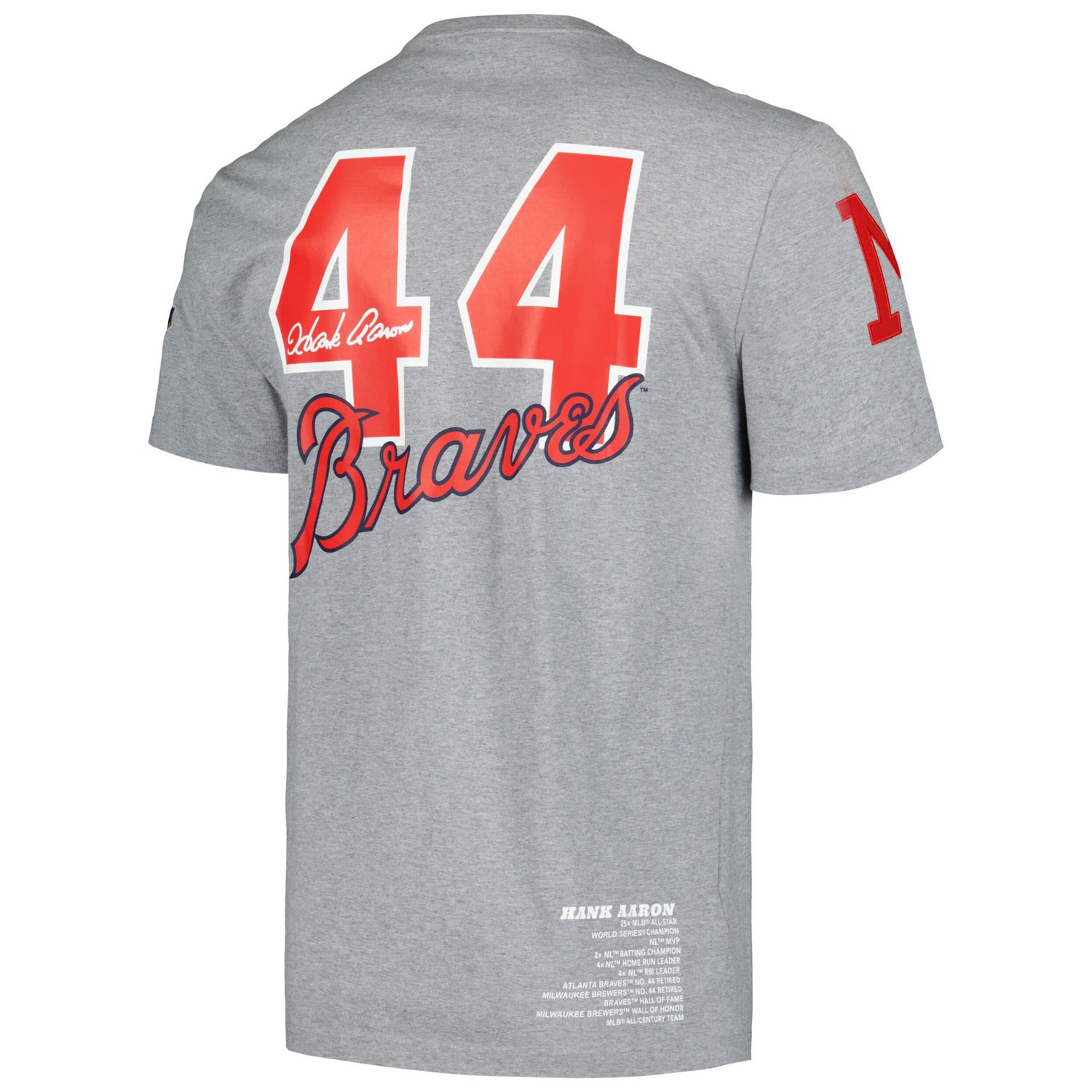 Mitchell  Ness Hank Aaron Milwaukee Braves Cooperstown Collection Legends T-Shirt - view number 3
