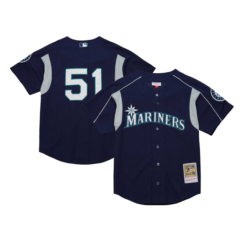 Mitchell Ness Ichiro Suzuki Seattle Mariners Cooperstown Collection Batting Practice Jersey-image