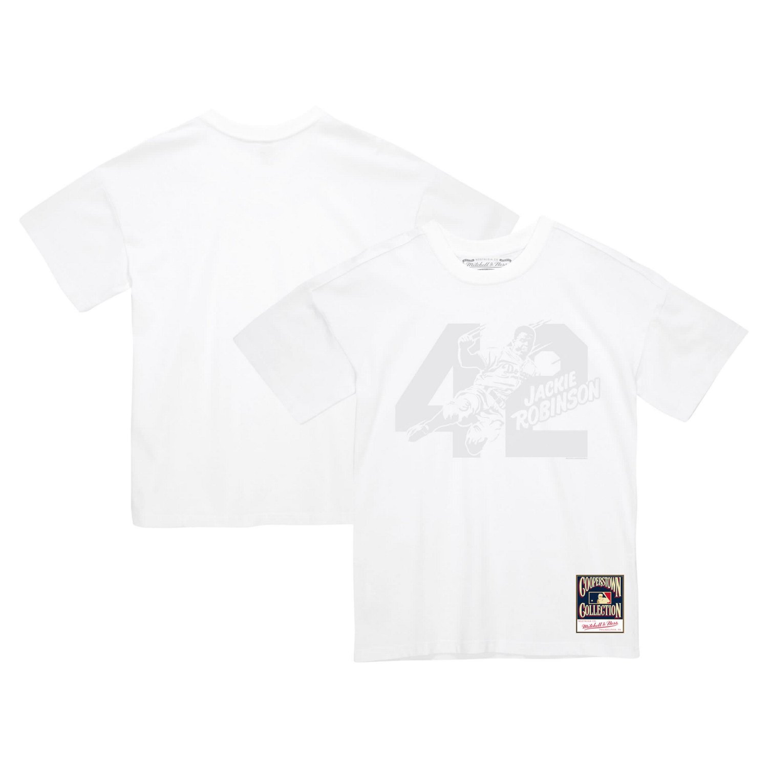 Mitchell  Ness Jackie Robinson Brooklyn Dodgers Cooperstown Collection Sliding 42 T-Shirt