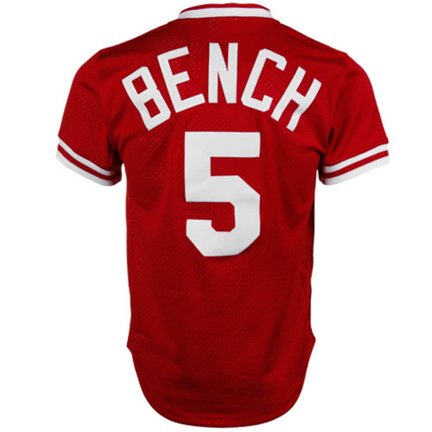 Mitchell  Ness Johnny Bench Cincinnati s 1983 Authentic Cooperstown Collection Mesh Batting Practice Jersey - view number 3