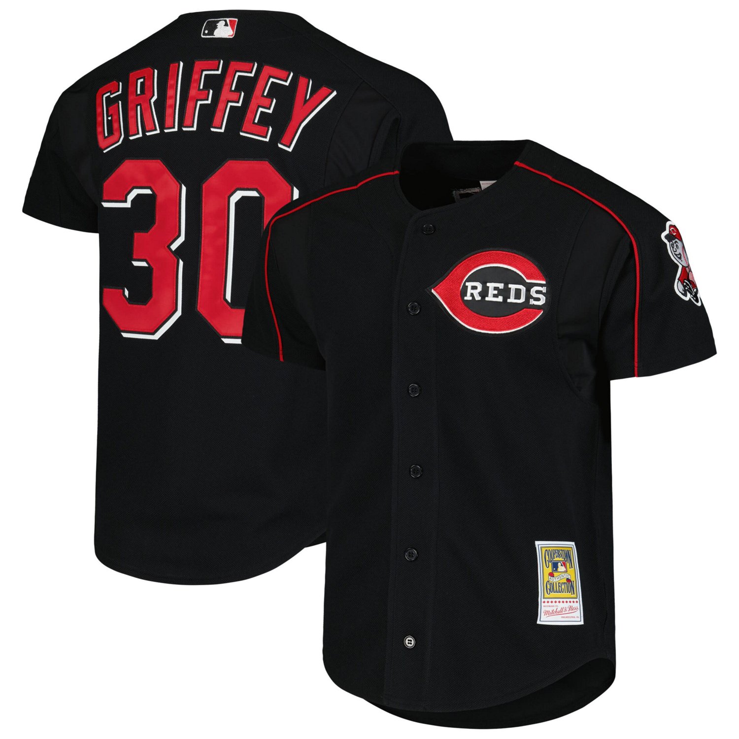 Mitchell  Ness Ken Griffey Jr Cincinnati Reds Cooperstown Collection Authentic Mesh Batting Practice Jersey