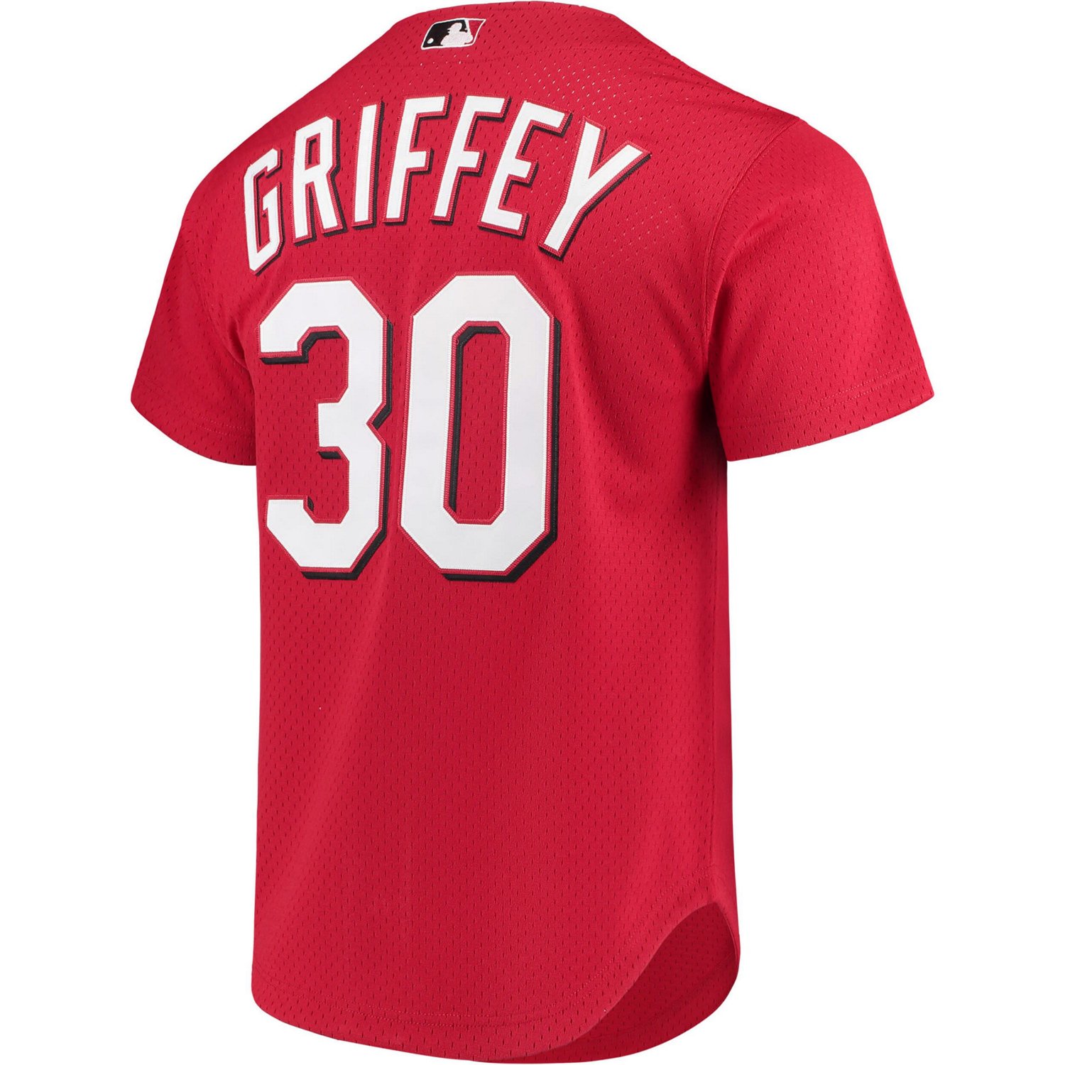 Mitchell  Ness Ken Griffey Jr Cincinnati s Cooperstown Collection Mesh Batting Practice Button-Up Jersey - view number 3