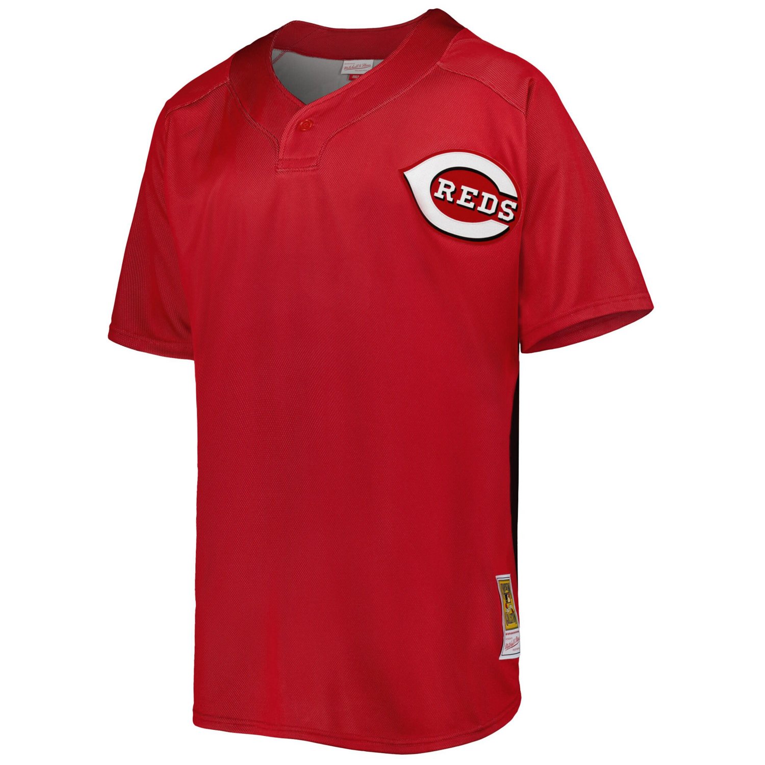 Mitchell  Ness Ken Griffey Jr Cincinnati s Cooperstown Collection Mesh Batting Practice Button-Up Jersey - view number 2