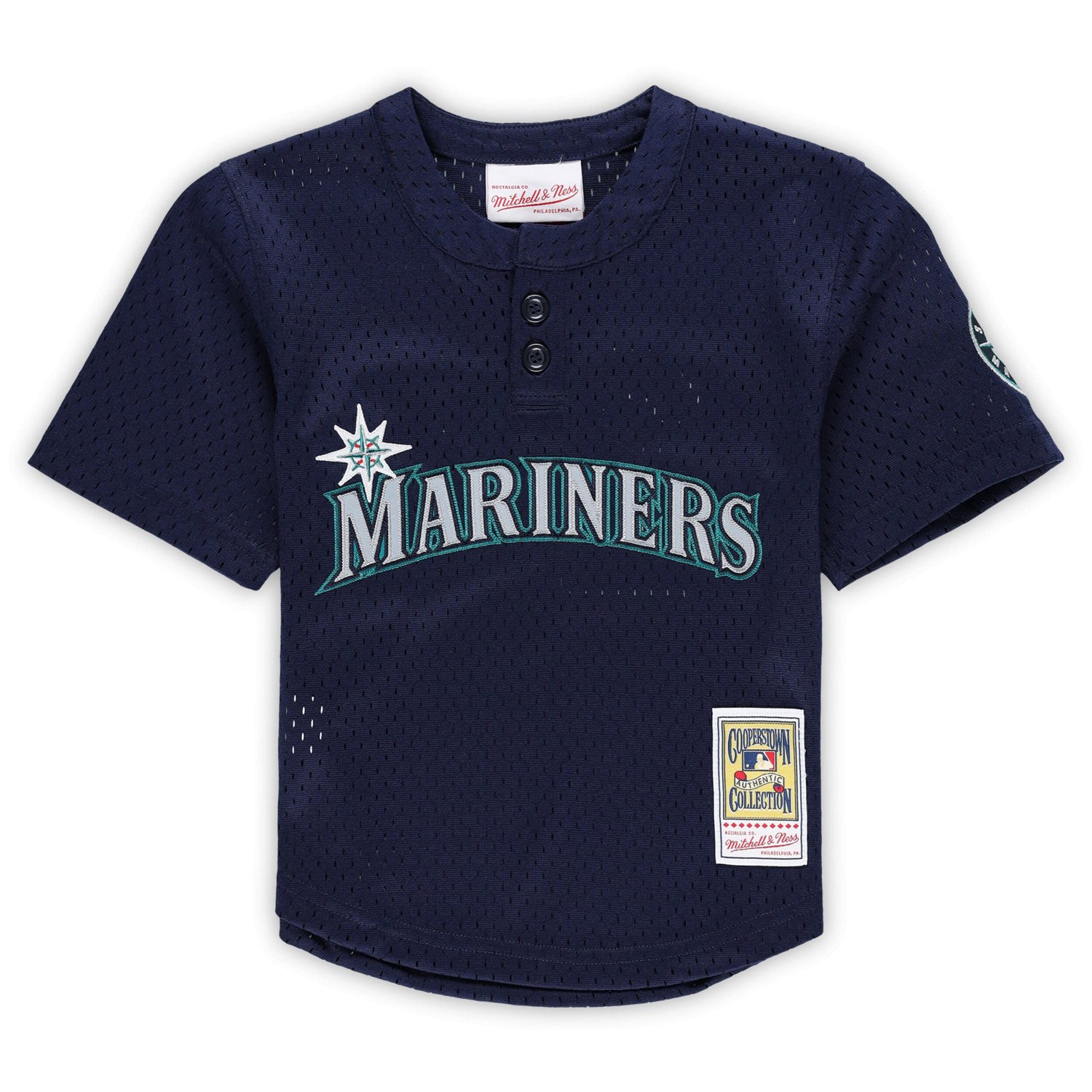 Mitchell  Ness Ken Griffey Jr Seattle Mariners Cooperstown Collection Mesh Batting Practice Jersey - view number 2