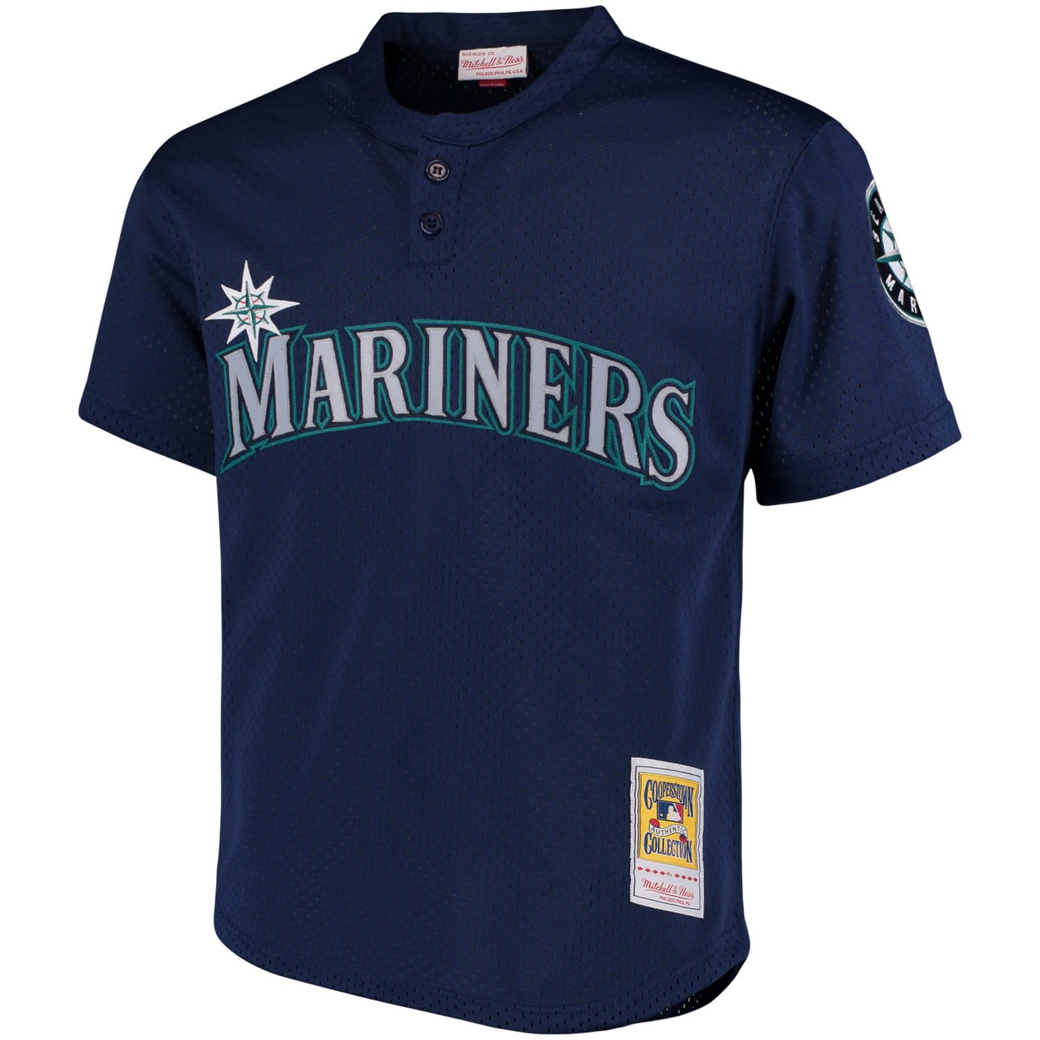 Mitchell  Ness Ken Griffey Jr Seattle Mariners Cooperstown Collection Mesh Batting Practice Jersey                               - view number 2