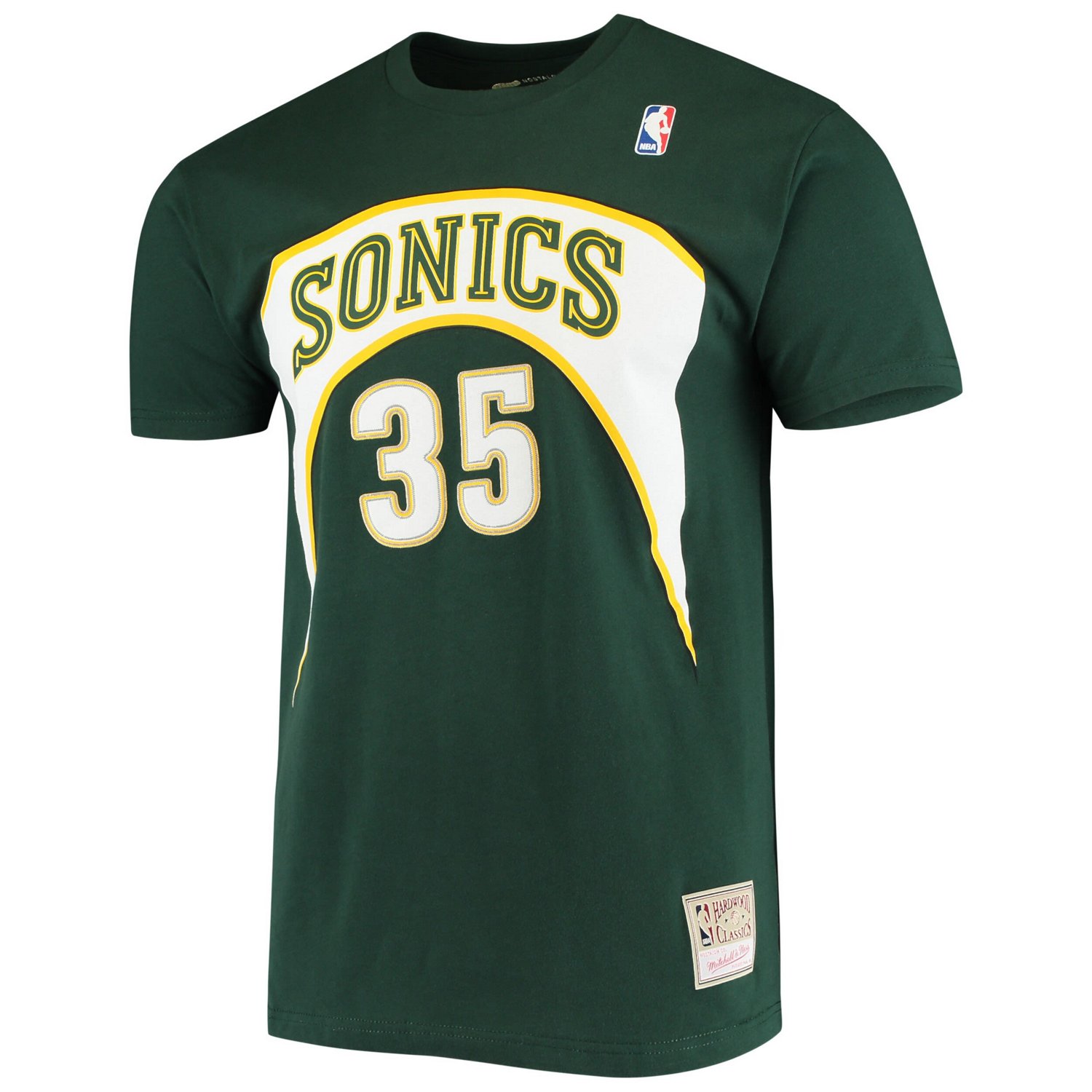 Mitchell  Ness Kevin Durant Seattle SuperSonics Hardwood Classics Stitch Name Number T-Shirt