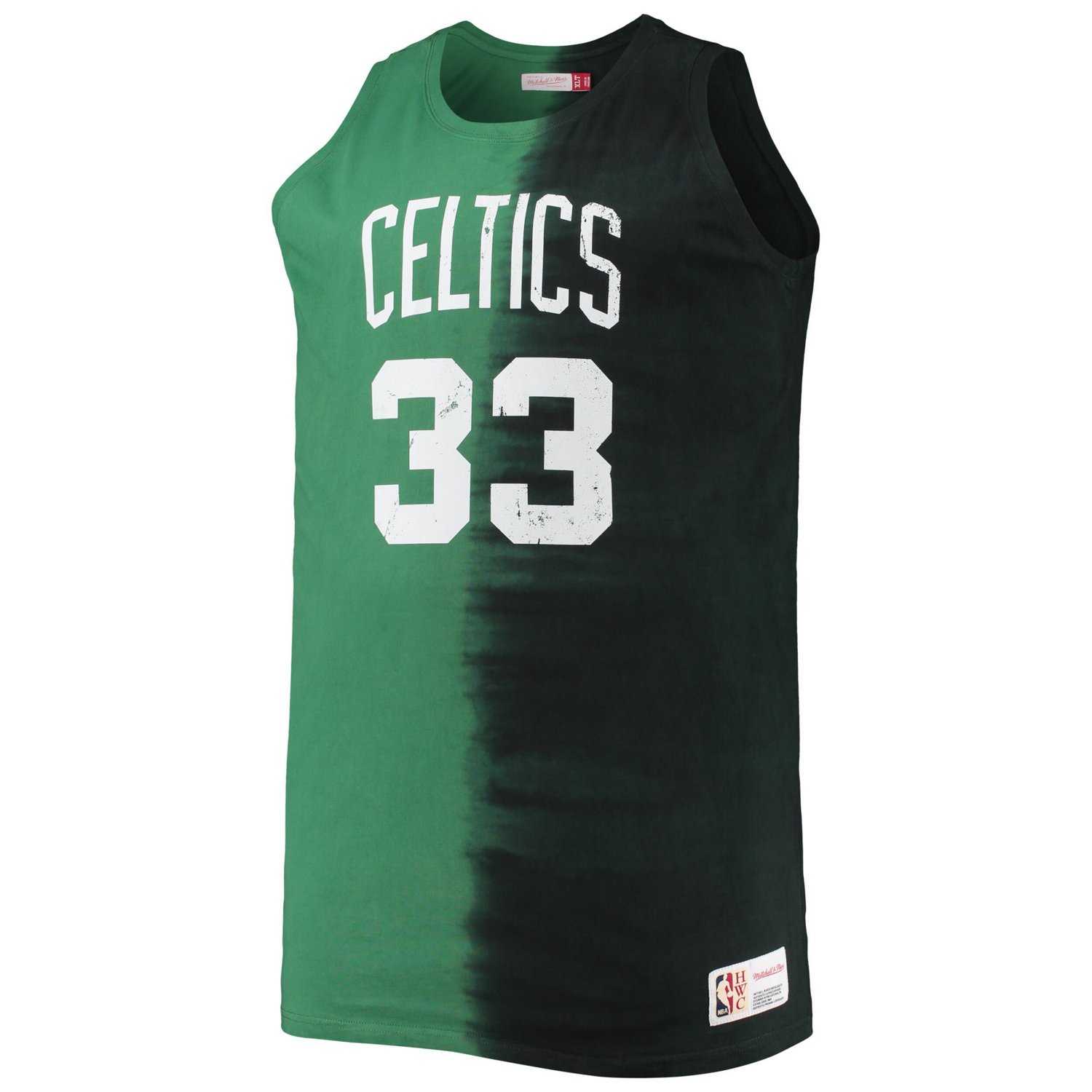 Mitchell  Ness Larry Bird /Kelly Green Boston Celtics Big Tall Profile Tie-Dye Player Tank Top