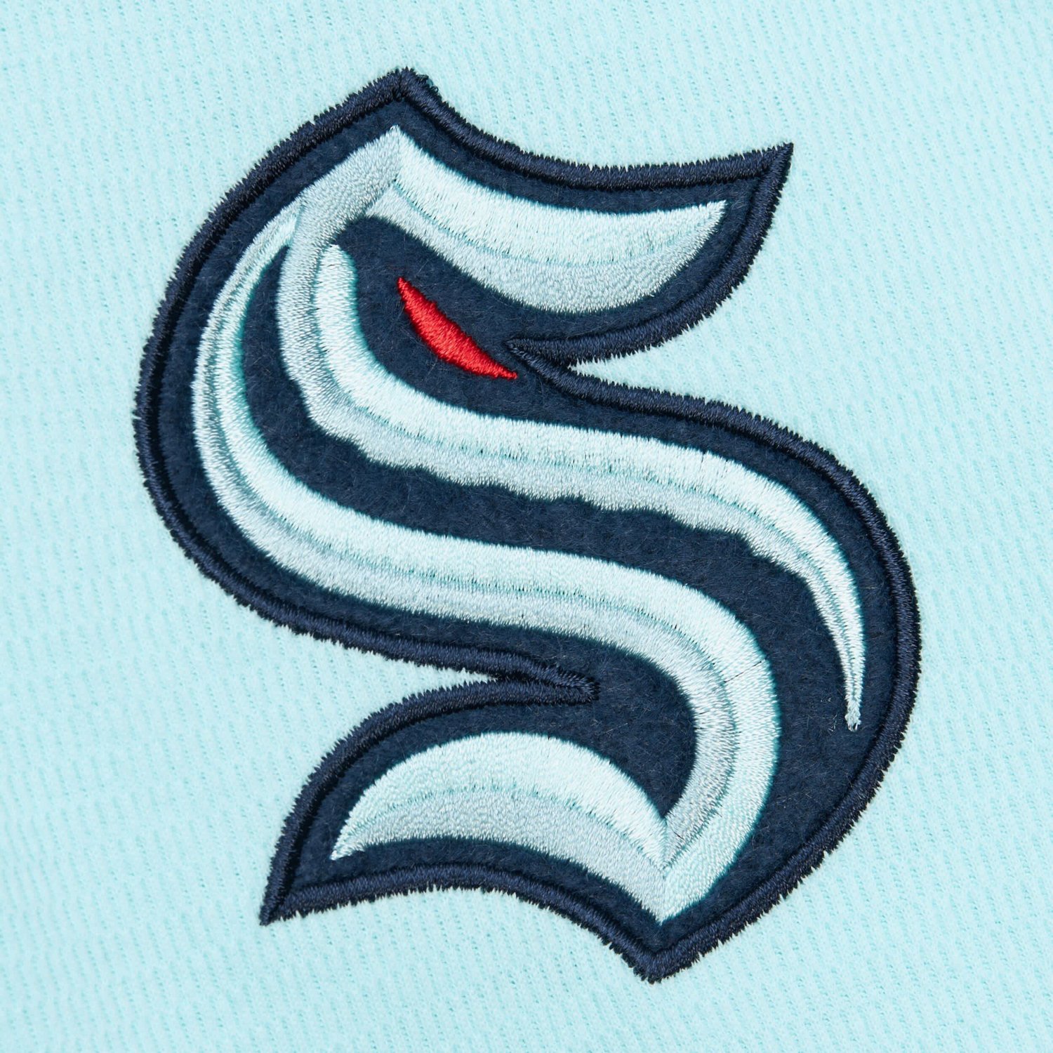 Mitchell  Ness Light Seattle Kraken Thermal Henley Long Sleeve T-Shirt