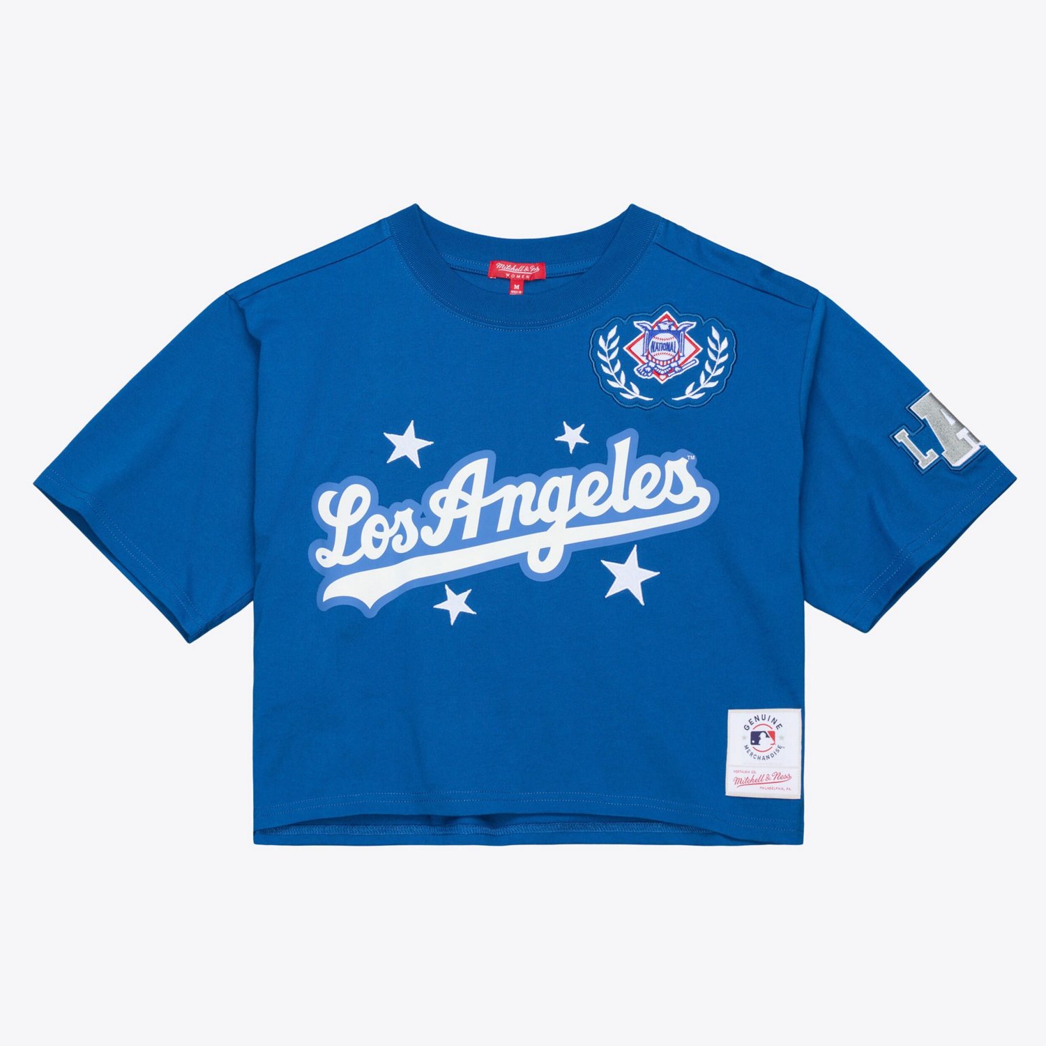Mitchell  Ness Los Angeles Dodgers Pep Rally Cropped Boxy T-Shirt