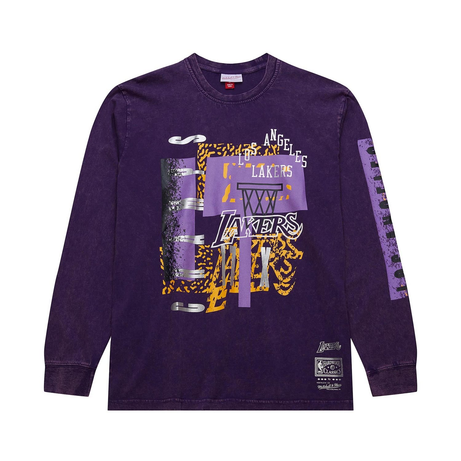 Mitchell  Ness Los Angeles Lakers 90s Reflective Lo-Fi Long Sleeve T-Shirt                                                       - view number 1