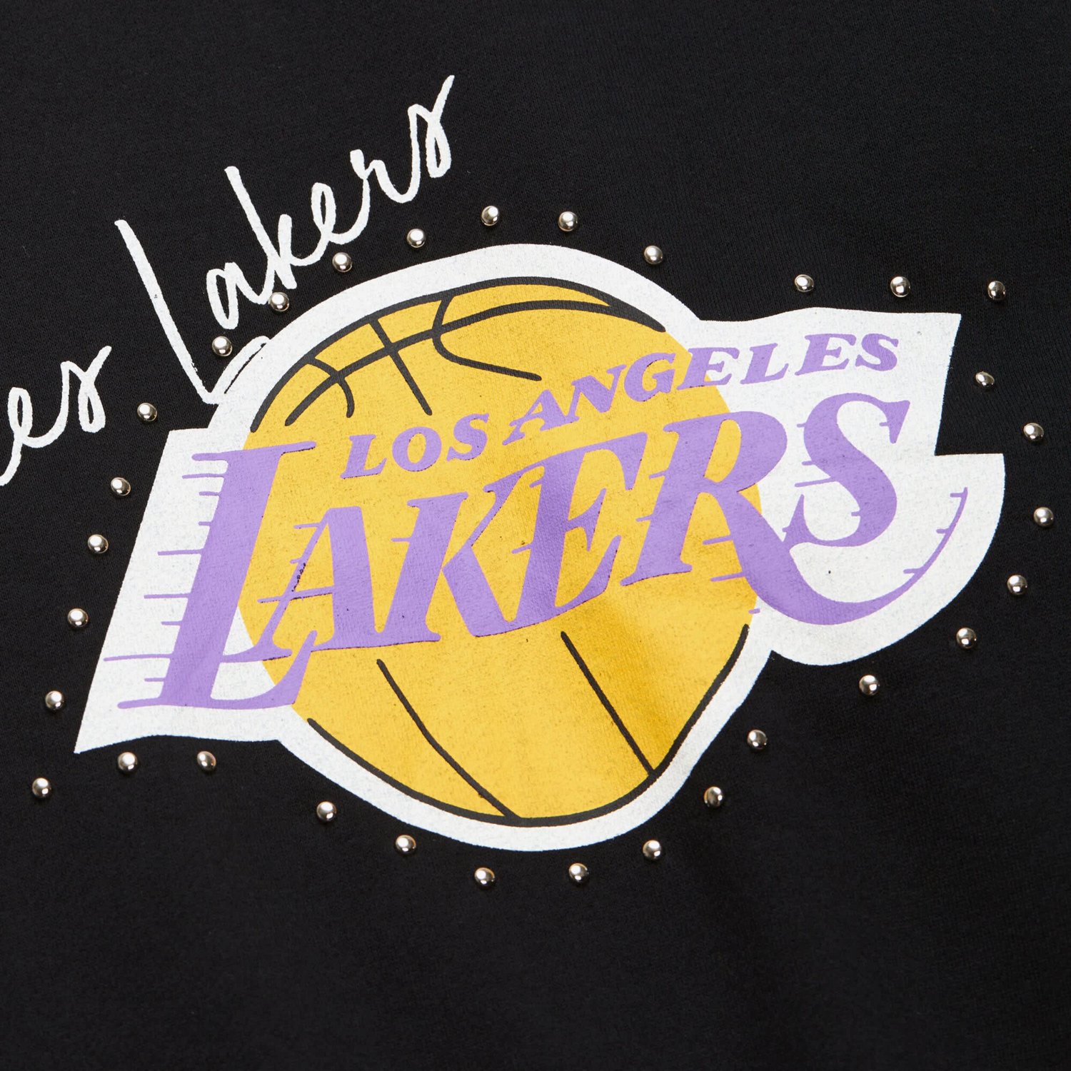 Mitchell  Ness Los Angeles Lakers Hardwood Classics Home Team Pullover Sweatshirt                                                - view number 4