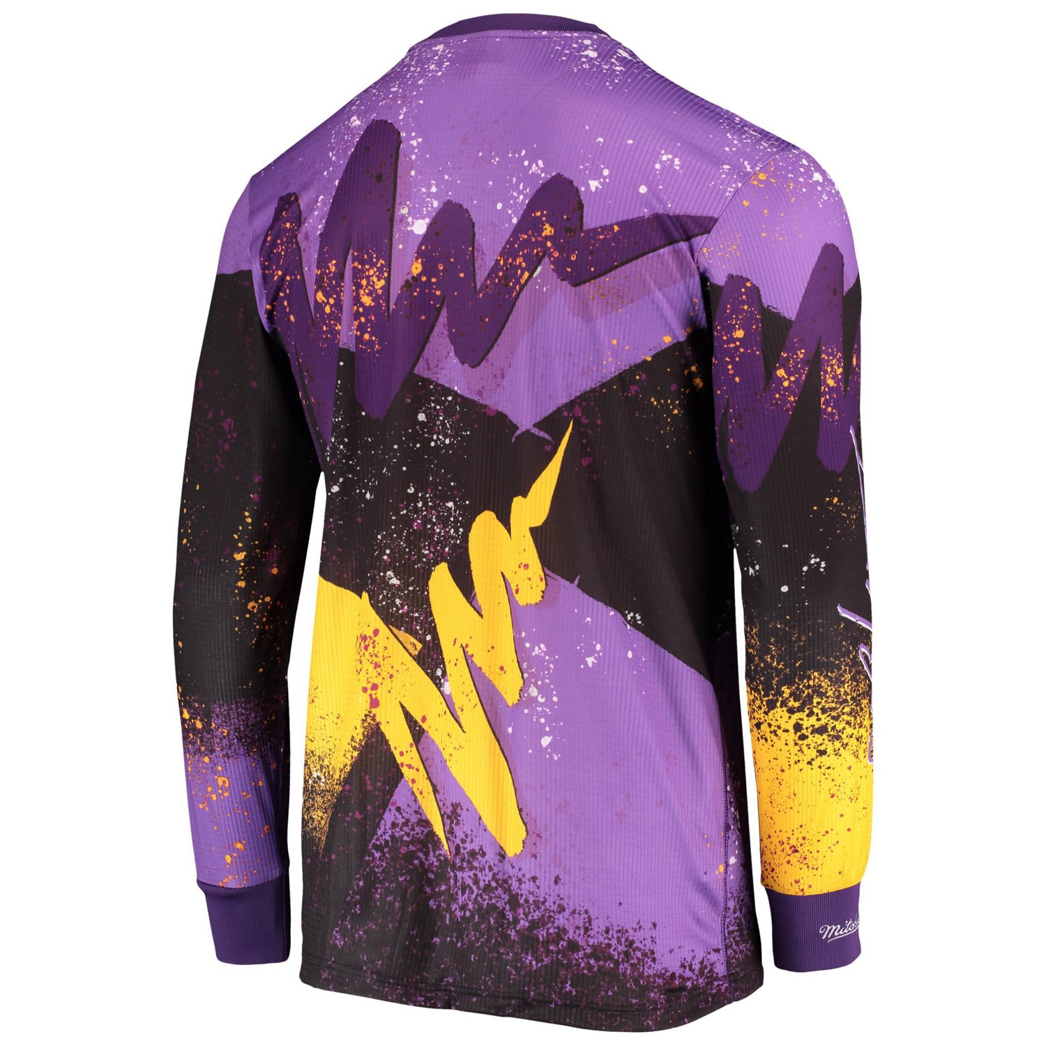Mitchell  Ness Los Angeles Lakers Hardwood Classics Hyper Hoops Moto Sublimated Long Sleeve T-Shirt                              - view number 3