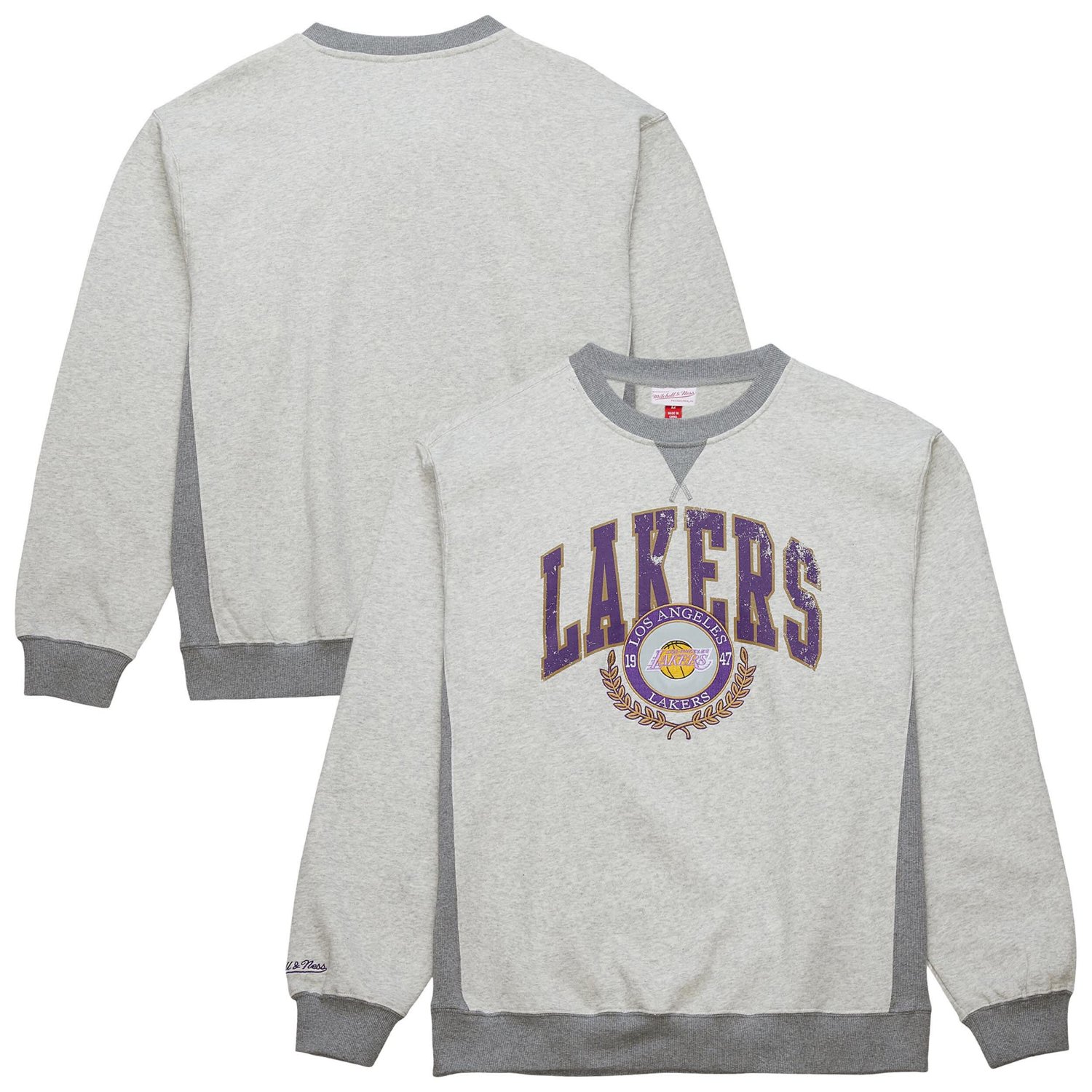 Mitchell  Ness Los Angeles Lakers Vintage Logo Pullover Sweatshirt