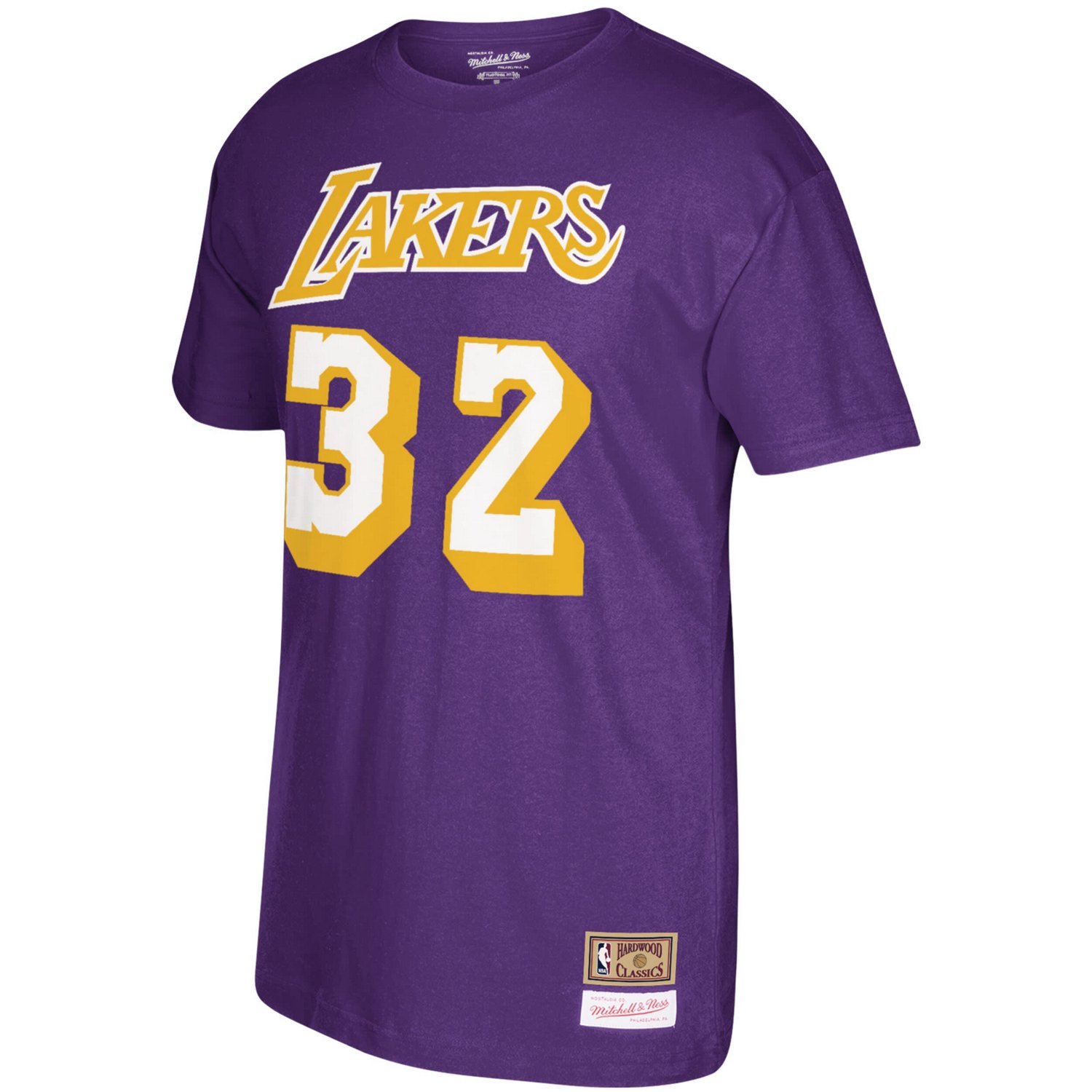 Mitchell  Ness Magic Johnson Los Angeles Lakers Hardwood Classics Name  Number T-Shirt - view number 2