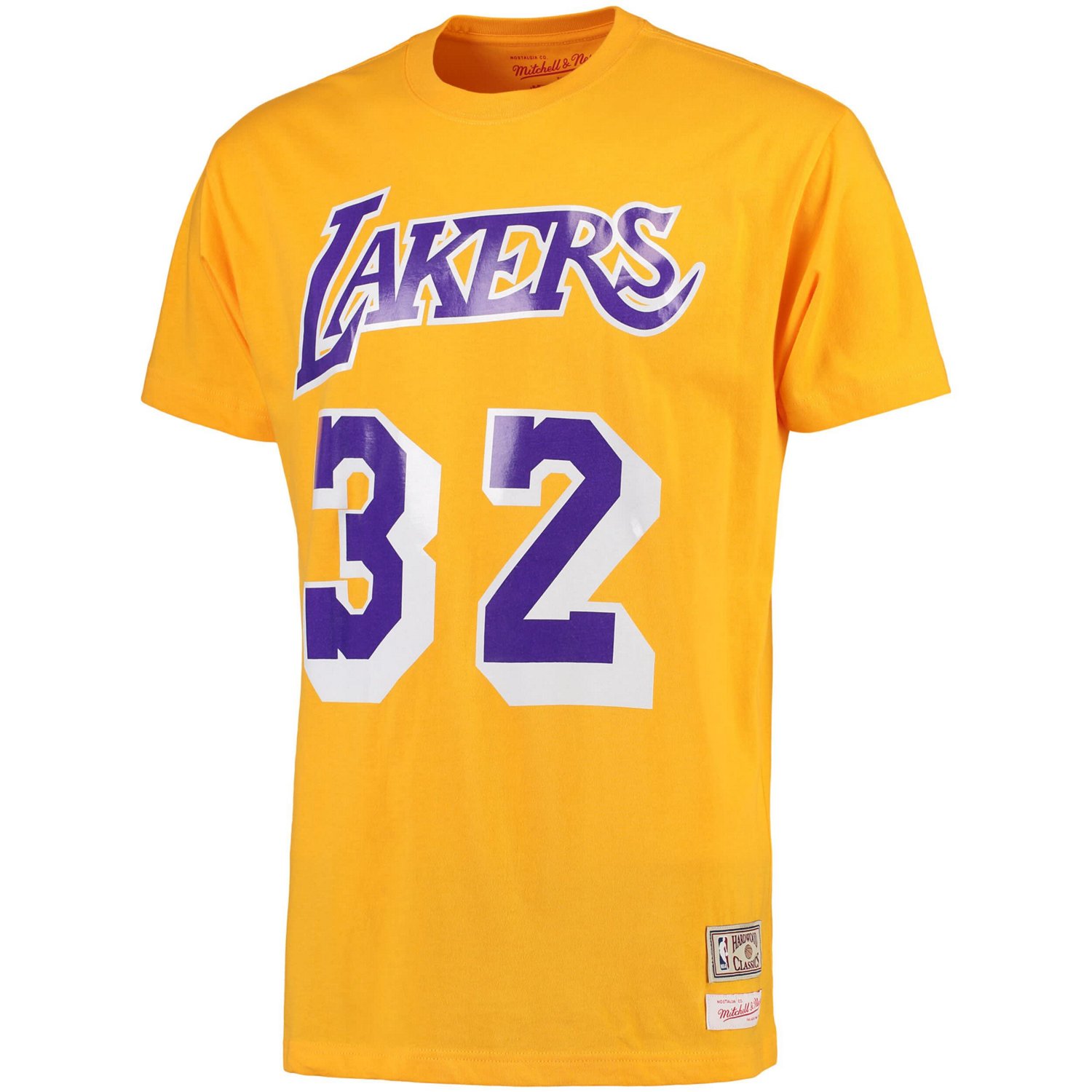 Mitchell  Ness Magic Johnson Los Angeles Lakers Hardwood Classics Retro Name  Number T-Shirt - view number 2