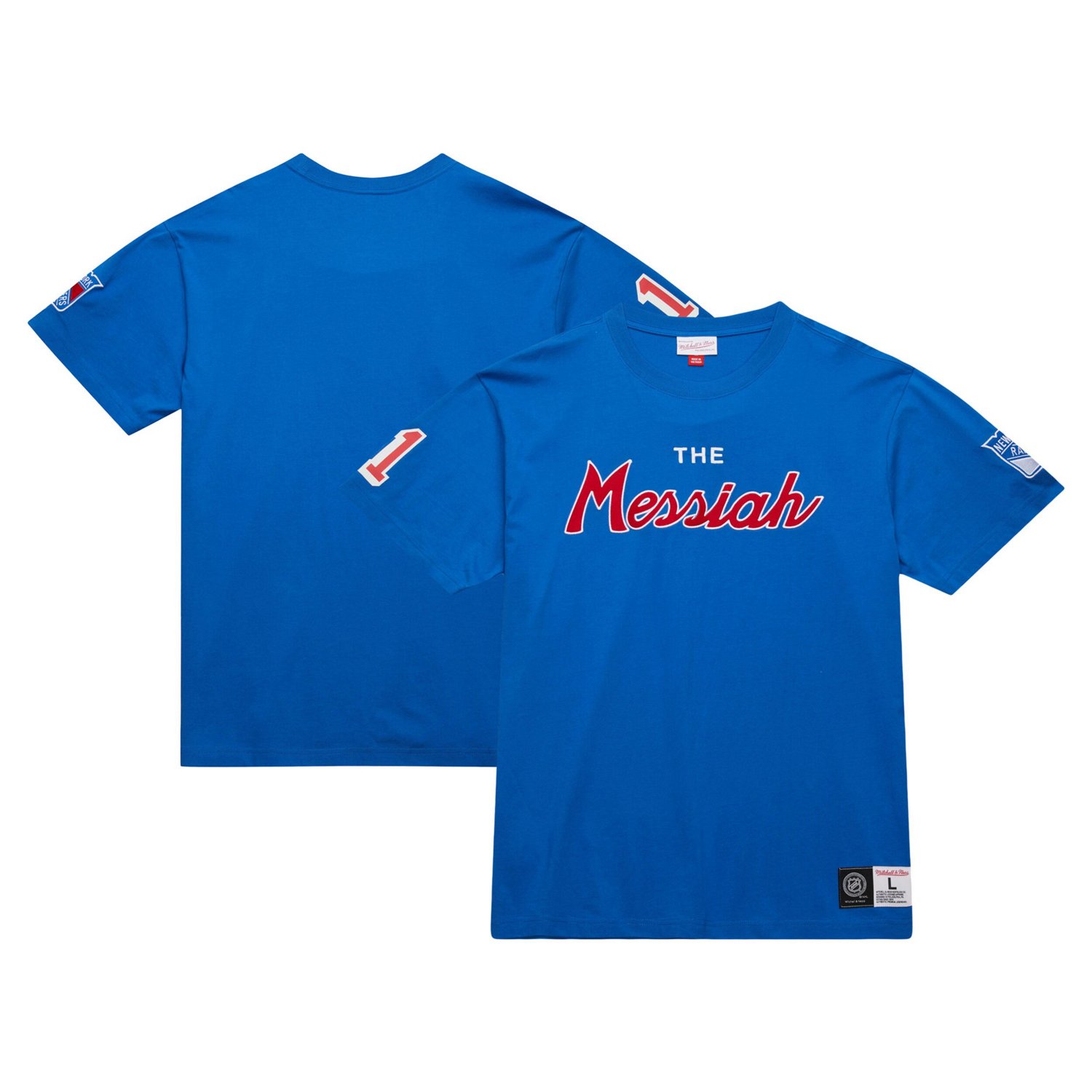 Mitchell  Ness Mark Messier New York Rangers Premium Nickname Vintage Logo T-Shirt