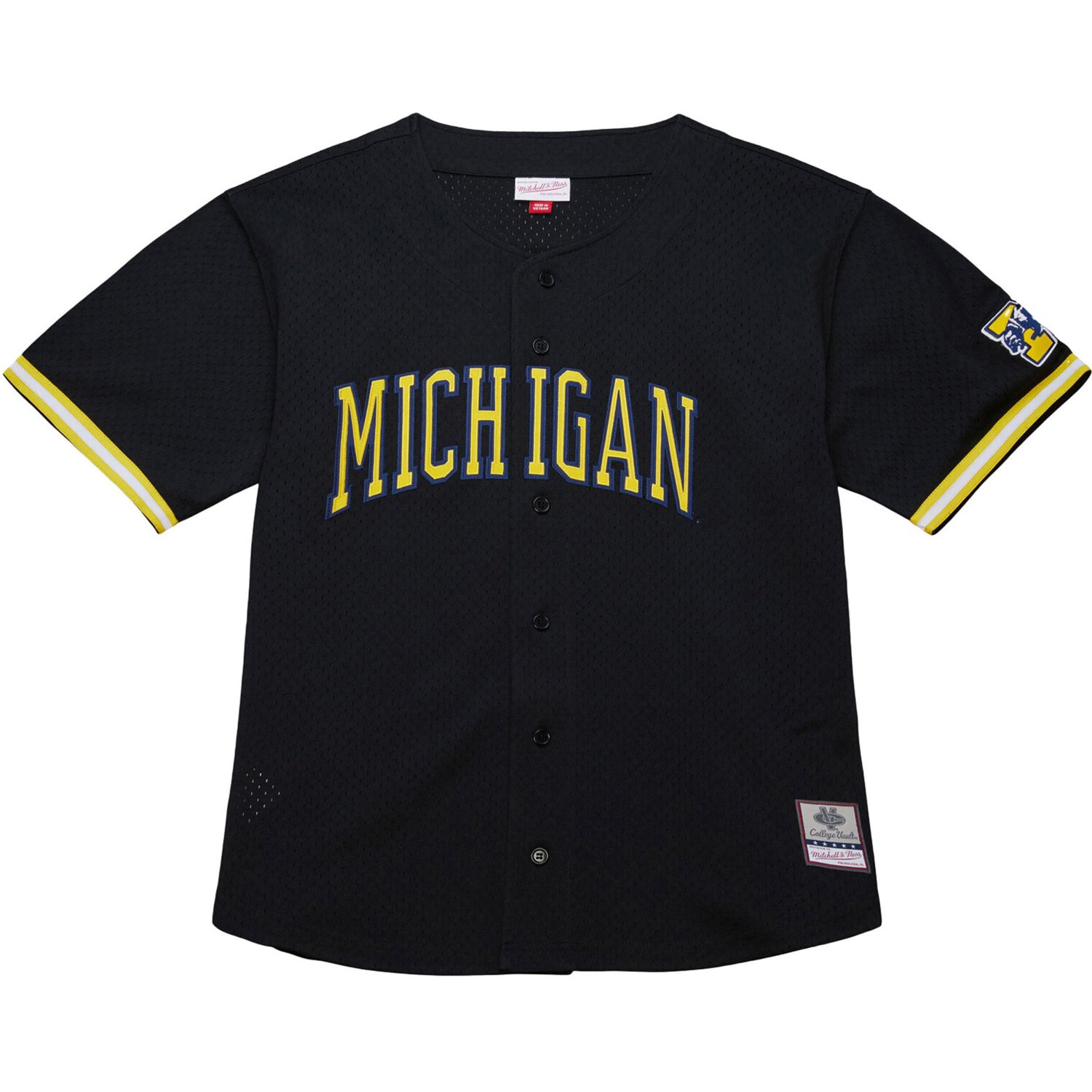 Mitchell  Ness Michigan Wolverines On The Clock Full-Button Fashion Jersey - view number 2