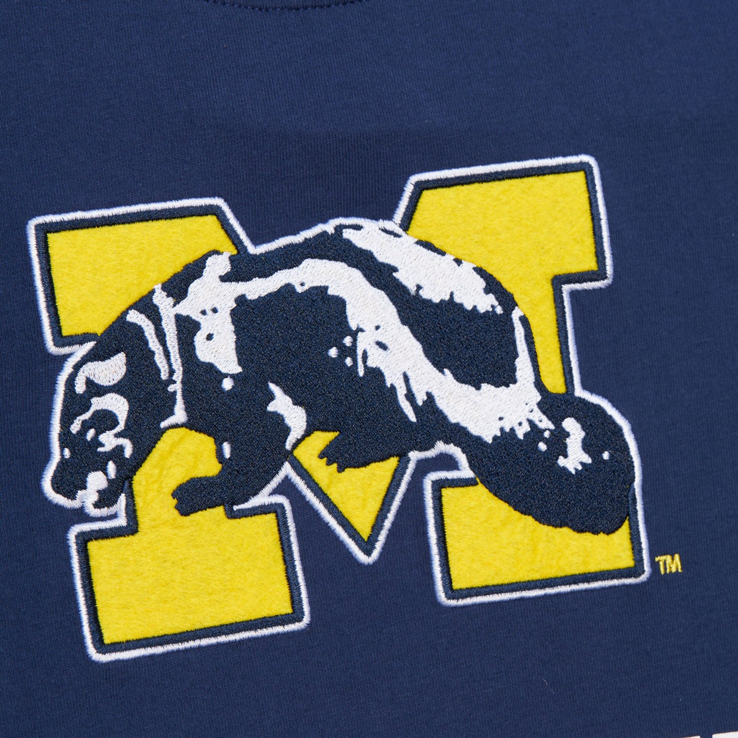 Mitchell  Ness Michigan Wolverines Throwback Allover Long Sleeve T-Shirt
