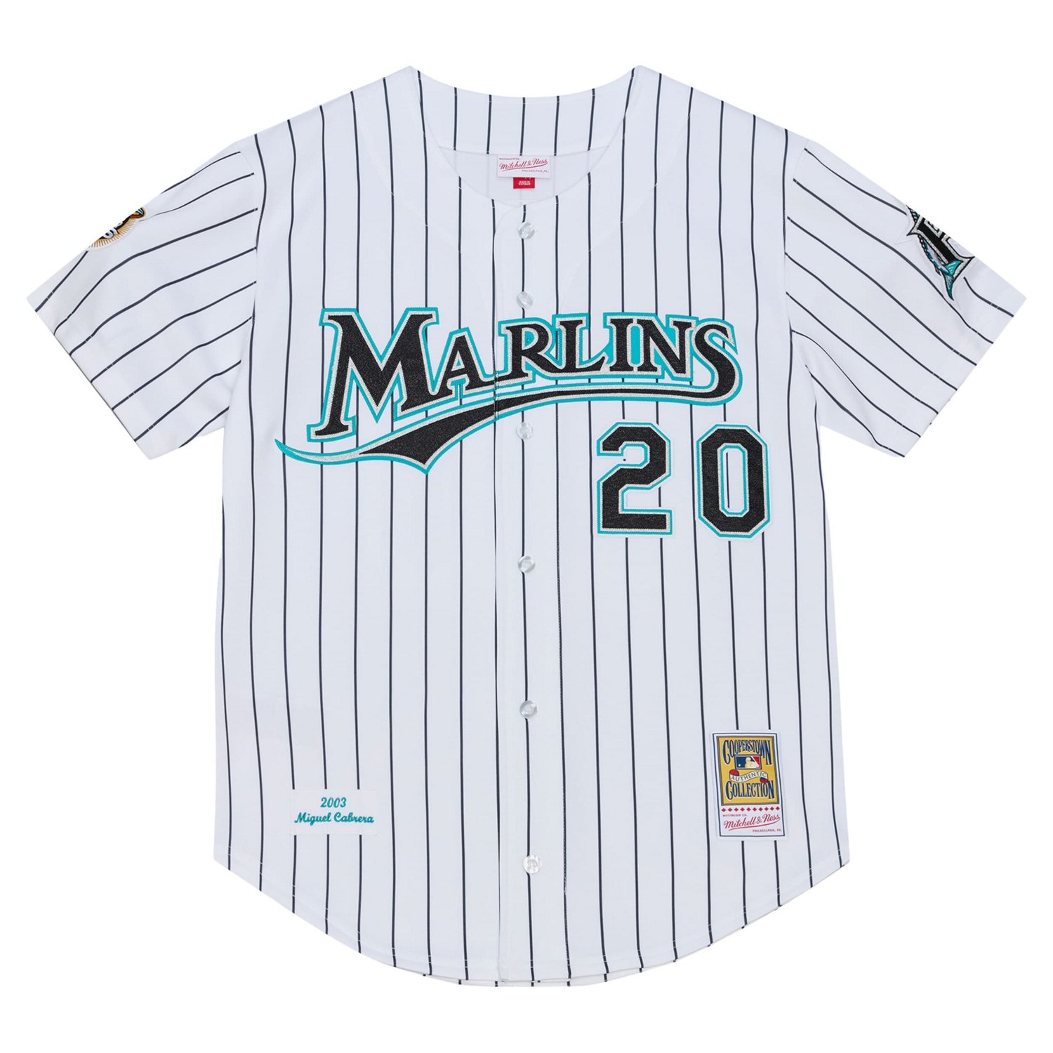 Mitchell  Ness Miguel Cabrera Florida Marlins 2003 Cooperstown Collection Authentic Jersey