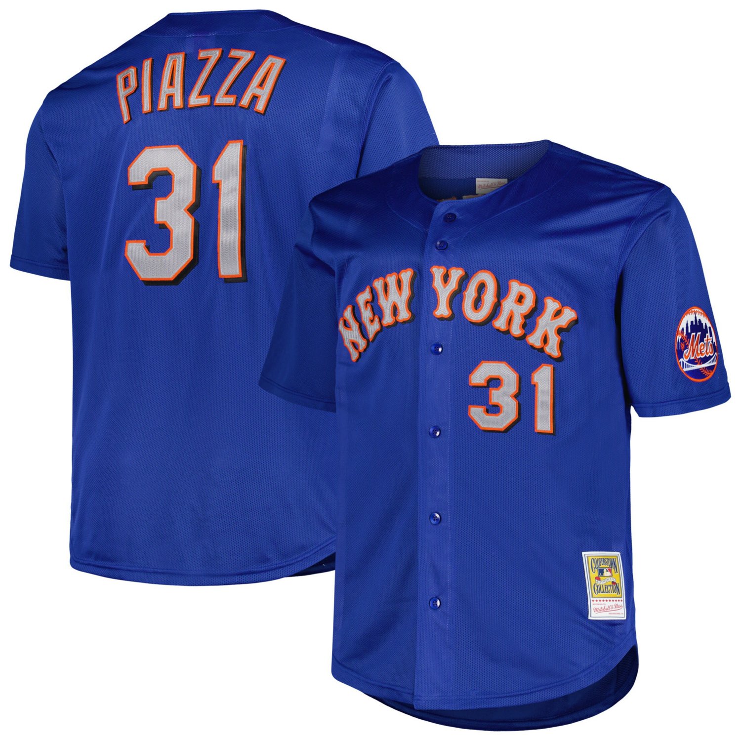 Mitchell  Ness Mike Piazza New York Mets Big Tall Cooperstown Collection Mesh Batting Practice Jersey