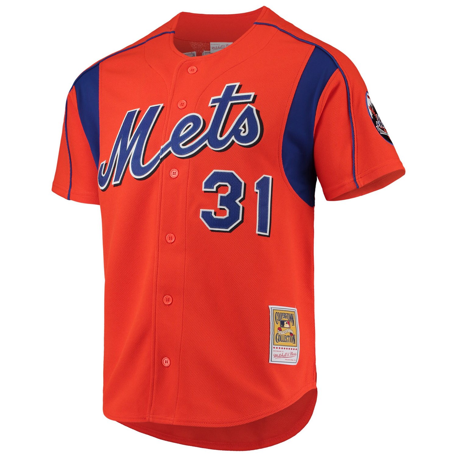 Mitchell  Ness Mike Piazza New York Mets Cooperstown Collection Mesh Batting Practice Button-Up Jersey - view number 2