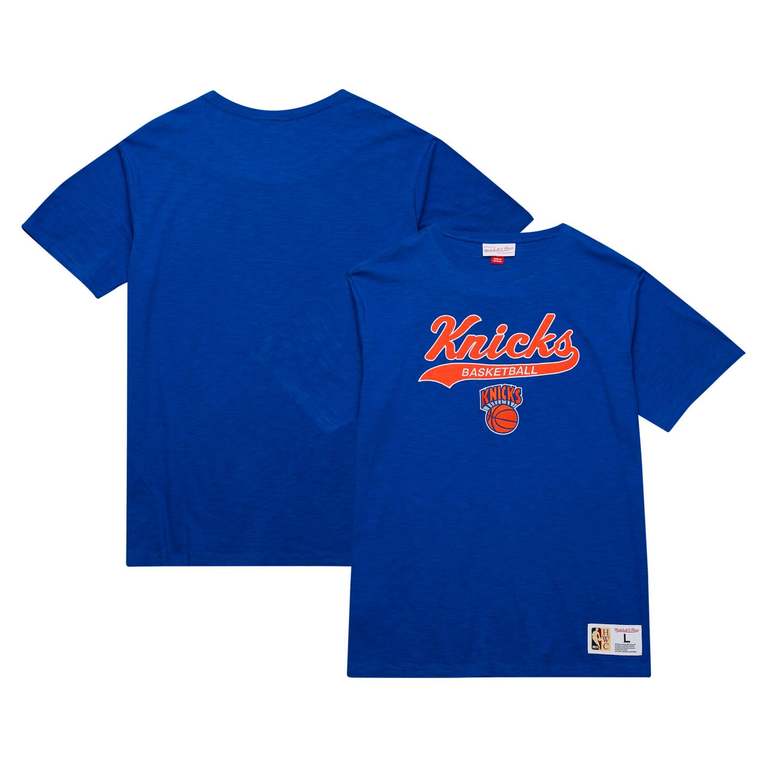 Mitchell  Ness New York Knicks Hardwood Classics Felt Applique Slub T-Shirt