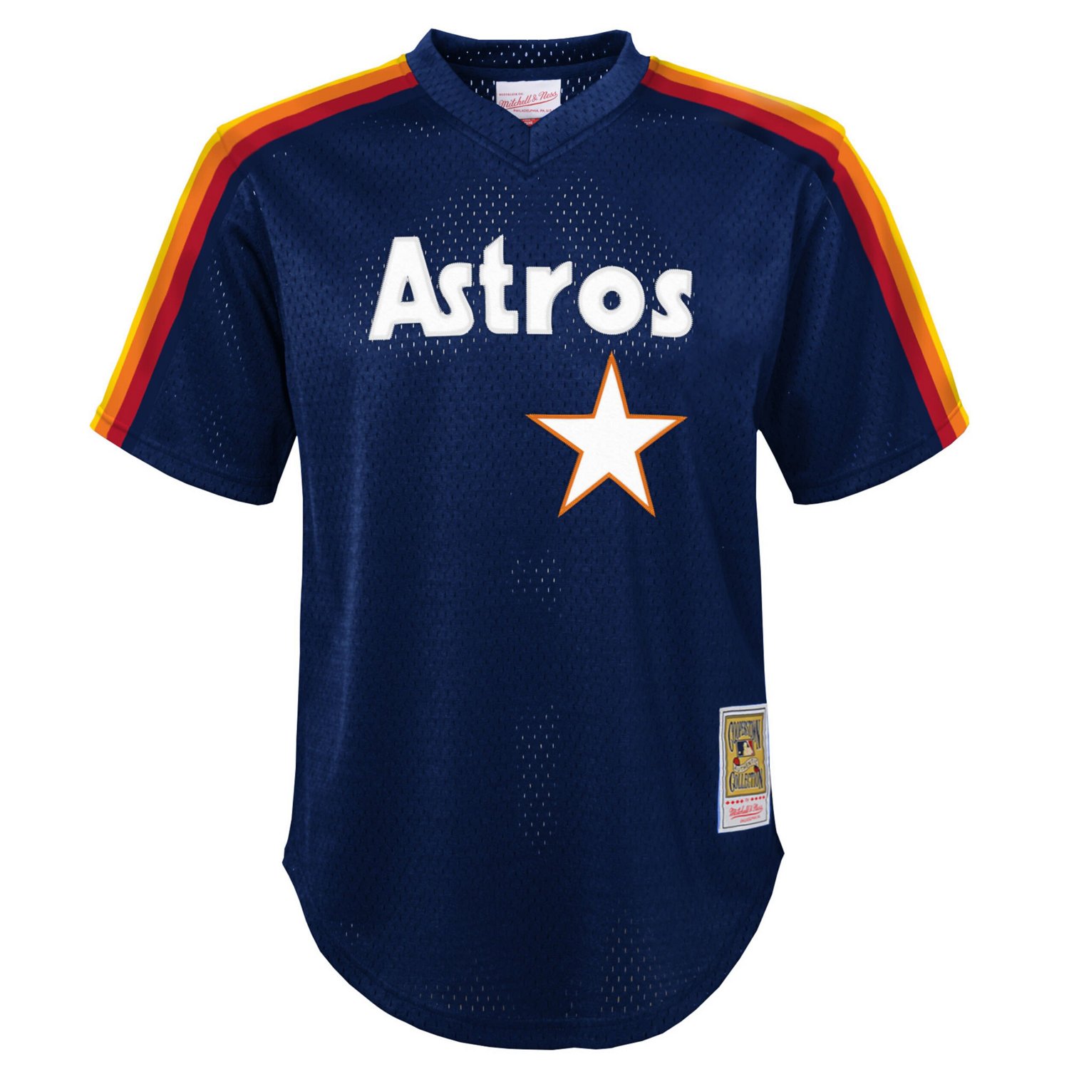 Mitchell  Ness Nolan Ryan Houston Astros Throwback Mesh Batting Practice Jersey