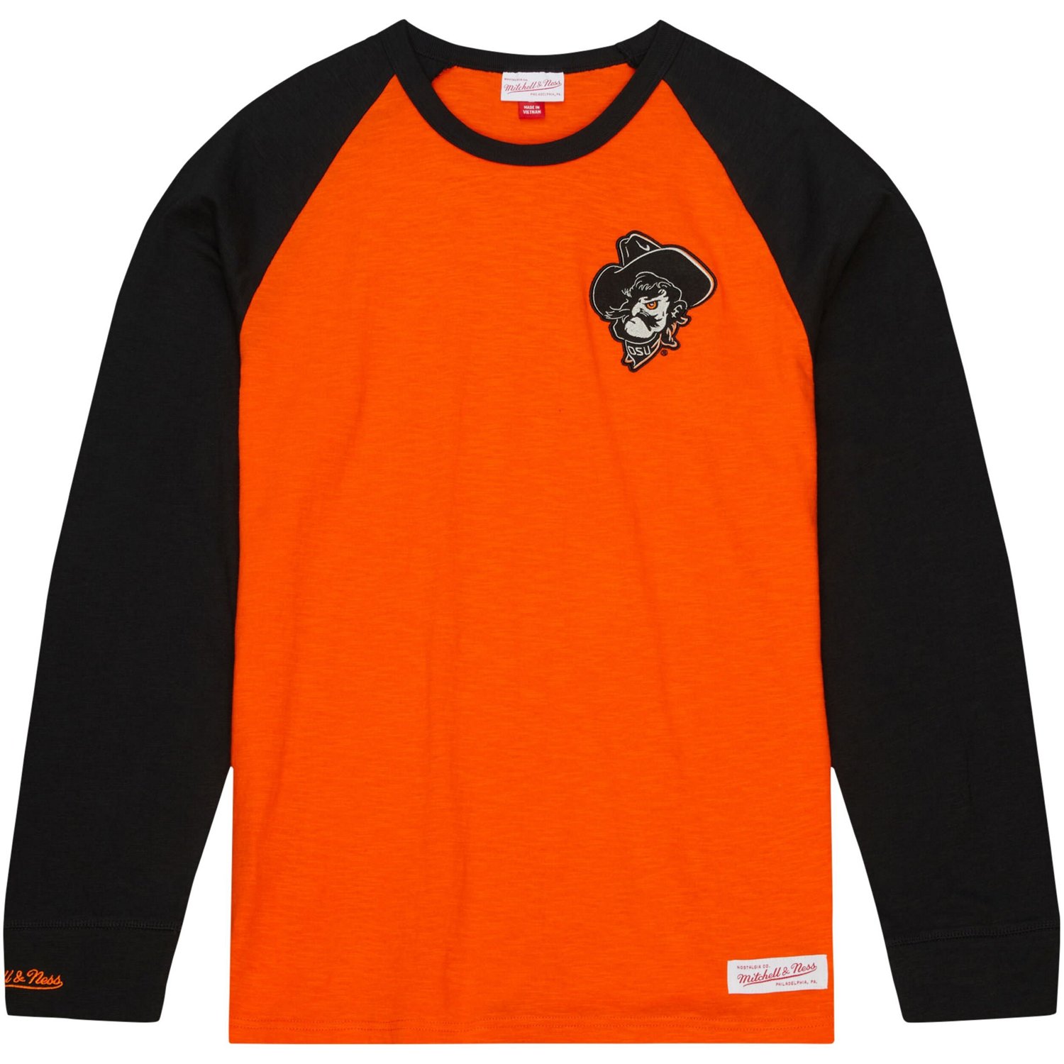 Mitchell  Ness Oklahoma State Cowboys Legendary Slub Raglan Long Sleeve T-Shirt