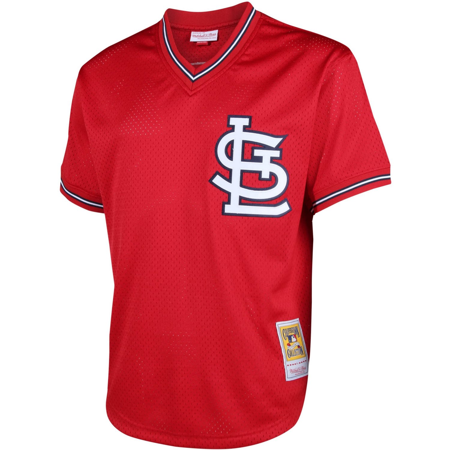 Mitchell  Ness Ozzie Smith St Louis Cardinals Cooperstown Mesh Batting Practice Jersey                                           - view number 2