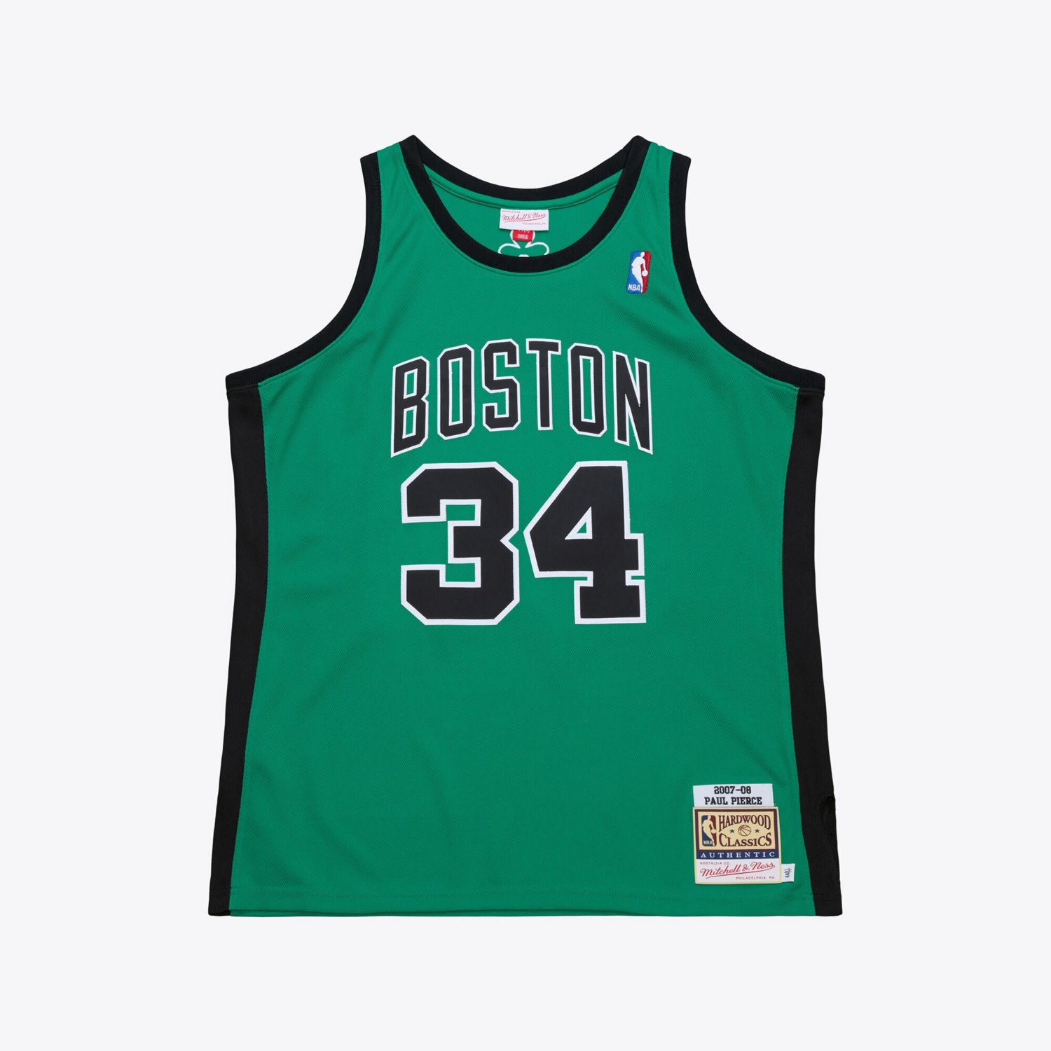 Mitchell  Ness Paul Pierce Kelly Boston Celtics 2007-08 Hardwood Classics Authentic Jersey