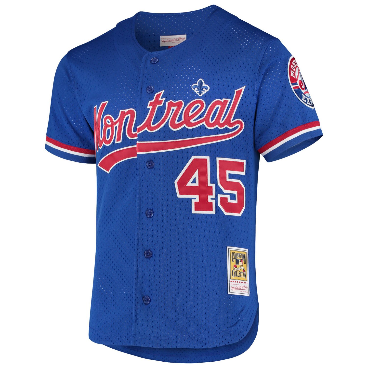 Mitchell  Ness Pedro Martinez Montreal Expos Cooperstown Collection Mesh Batting Practice Button-Up Jersey