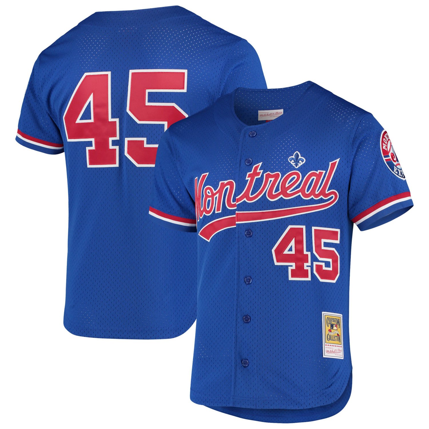 Mitchell  Ness Pedro Martinez Montreal Expos Cooperstown Collection Mesh Batting Practice Button-Up Jersey
